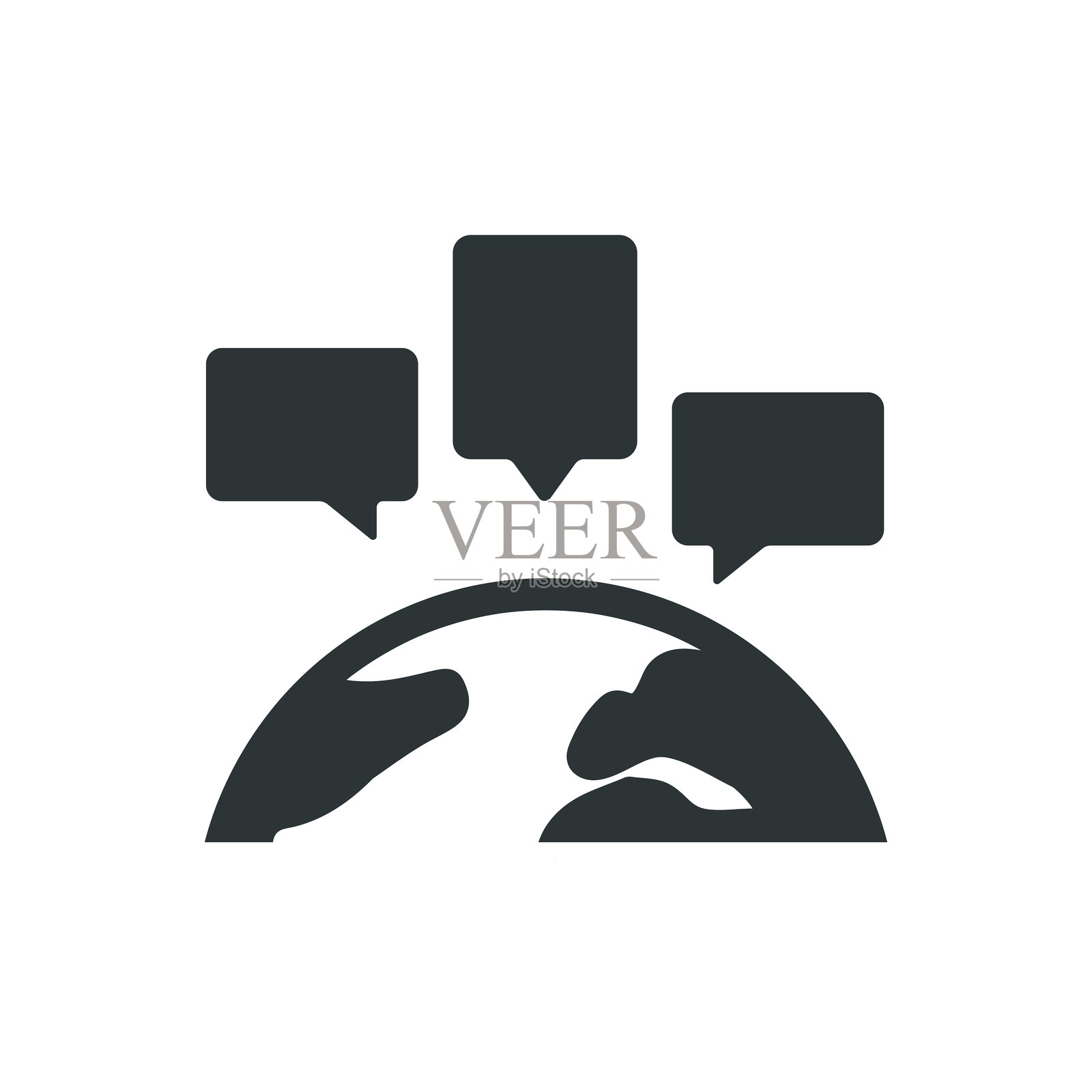 说话图标。实心图标系列图标插画图片素材