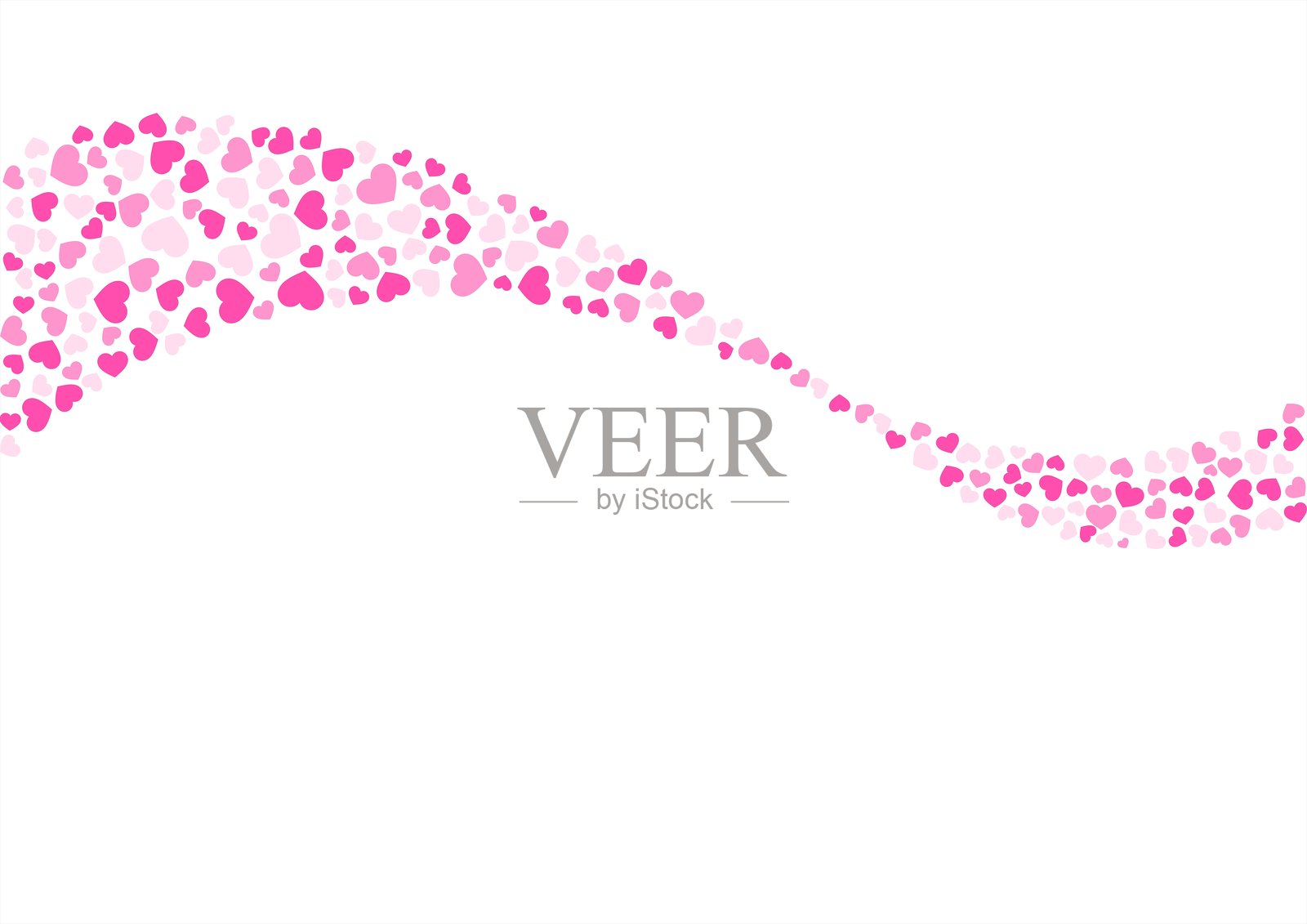 心形图案背景，粉色系列的三种颜色，心形插画图片素材