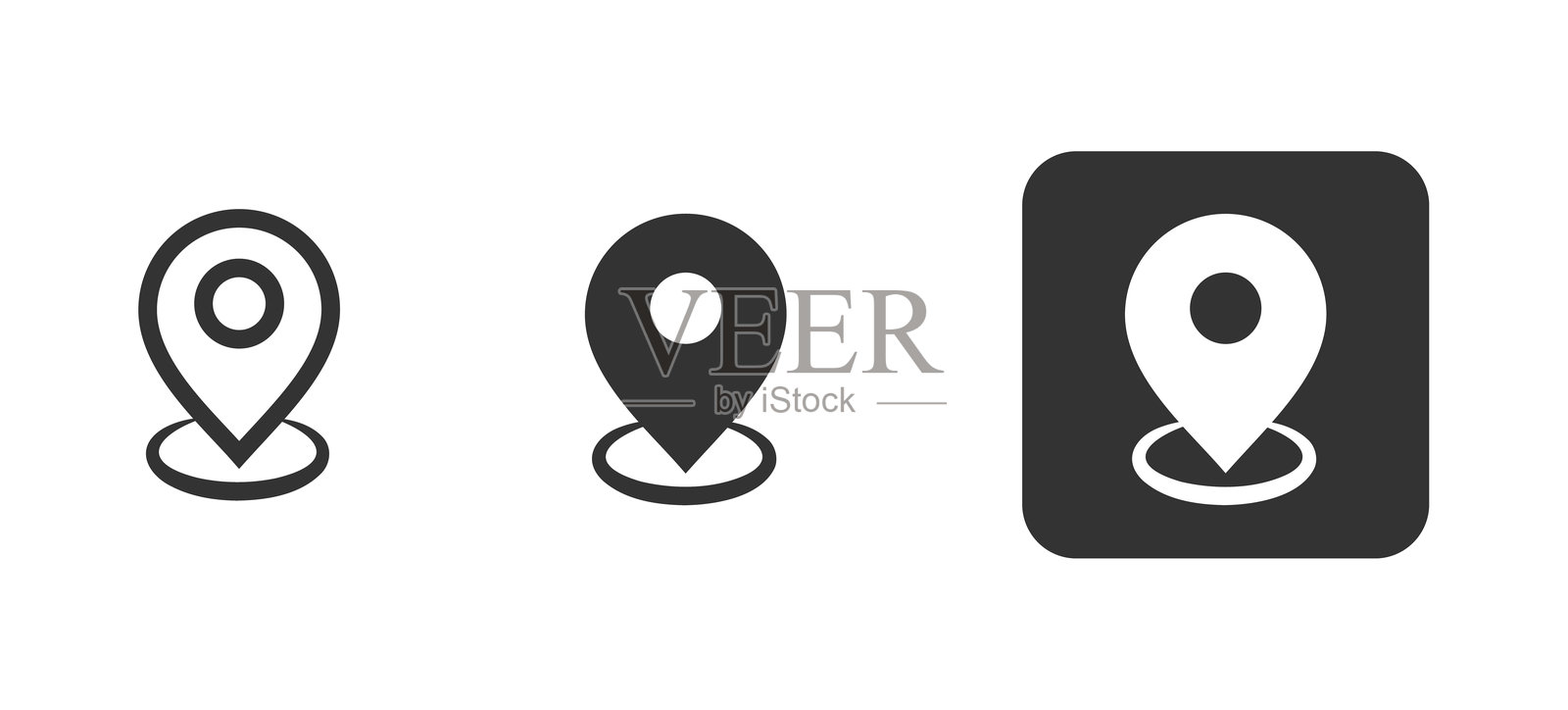 地址、位置图标集插画图片素材