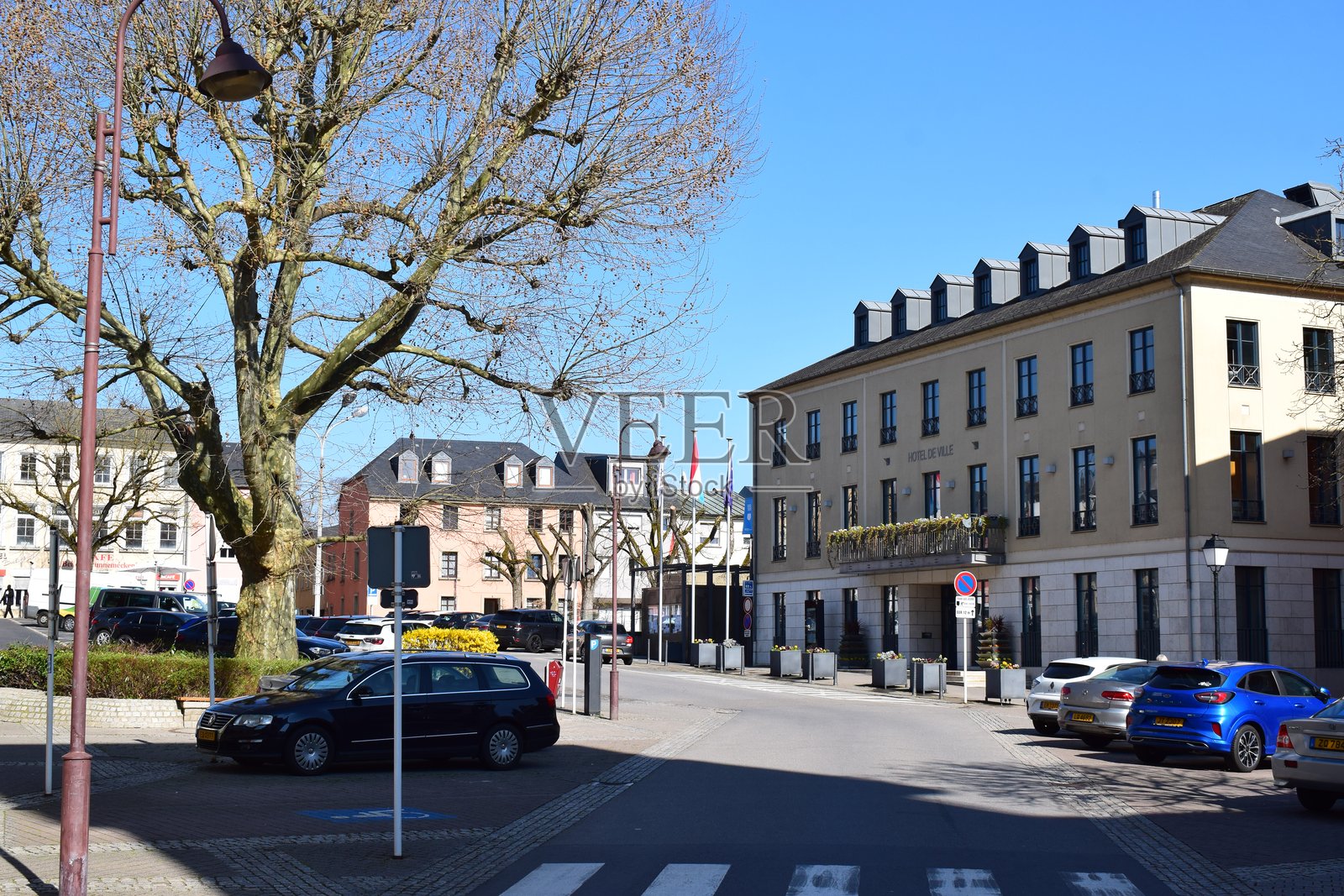 格雷文马赫市政厅的广场照片摄影图片