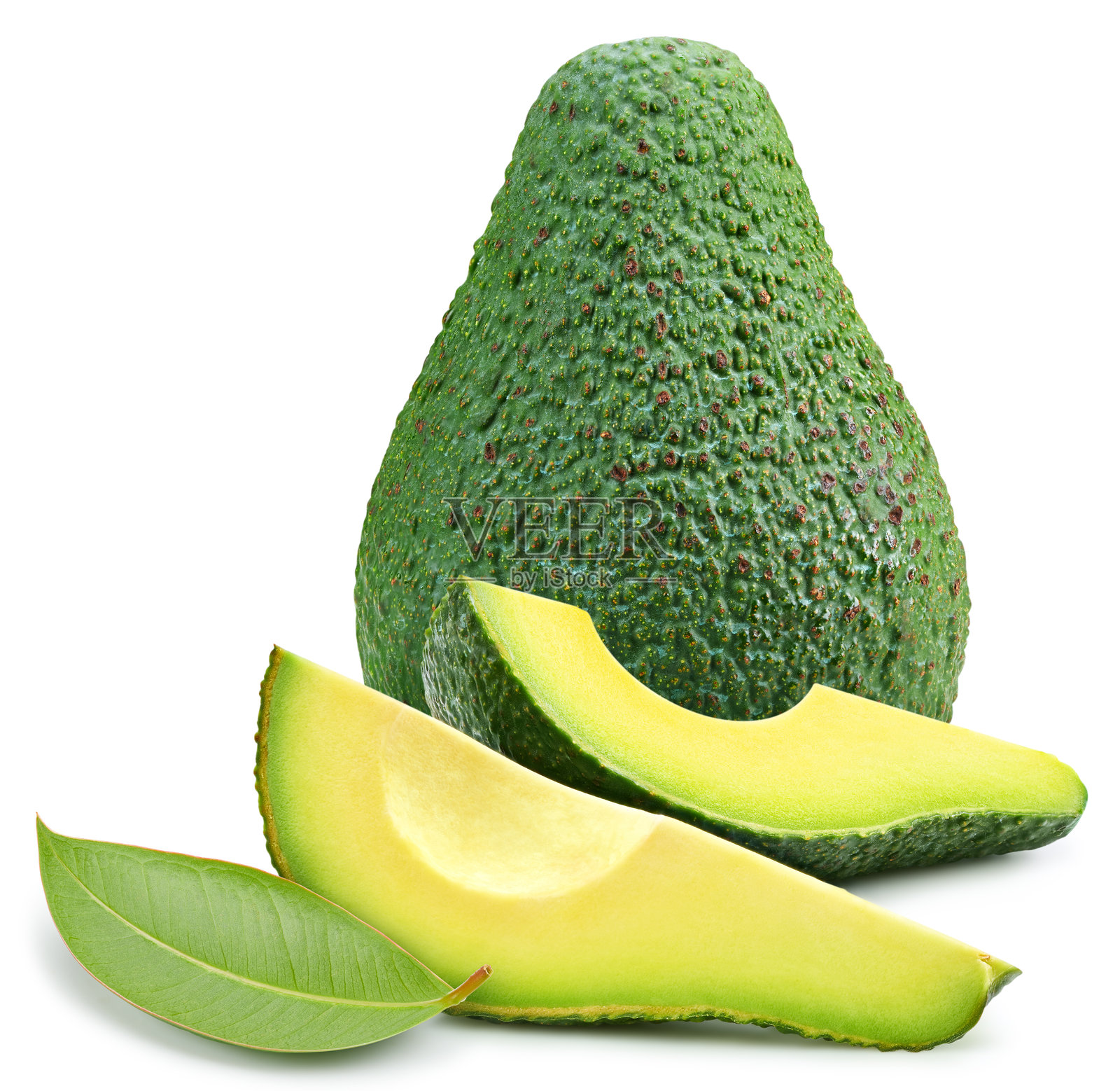 鳄梨果实孤立。白色背景上的鳄梨照片摄影图片