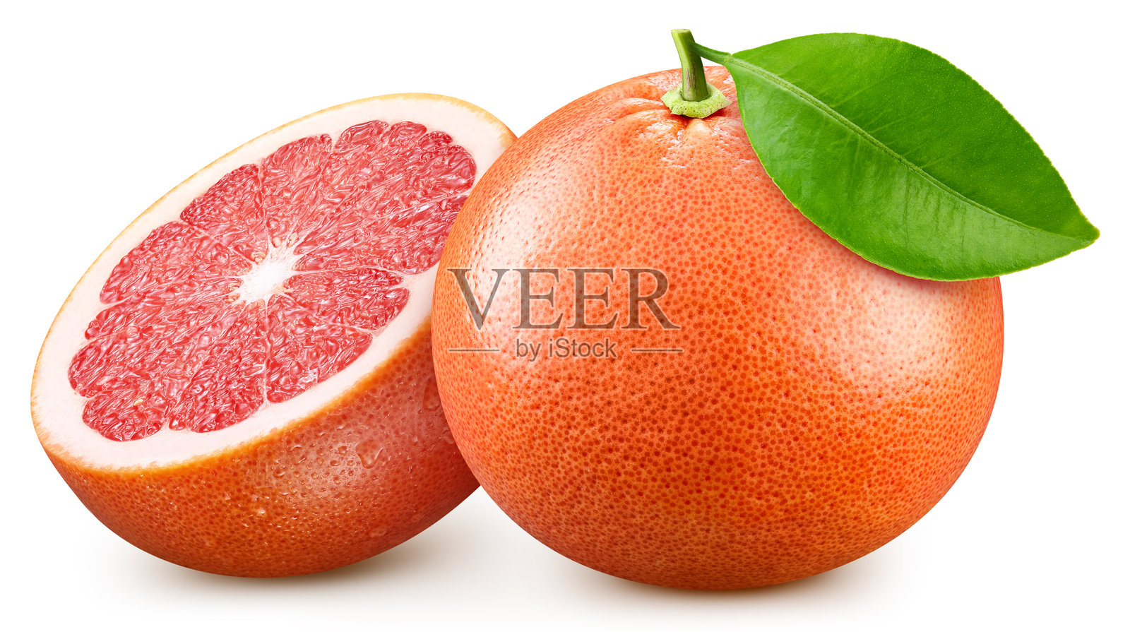 白色背景上的葡萄柚照片摄影图片