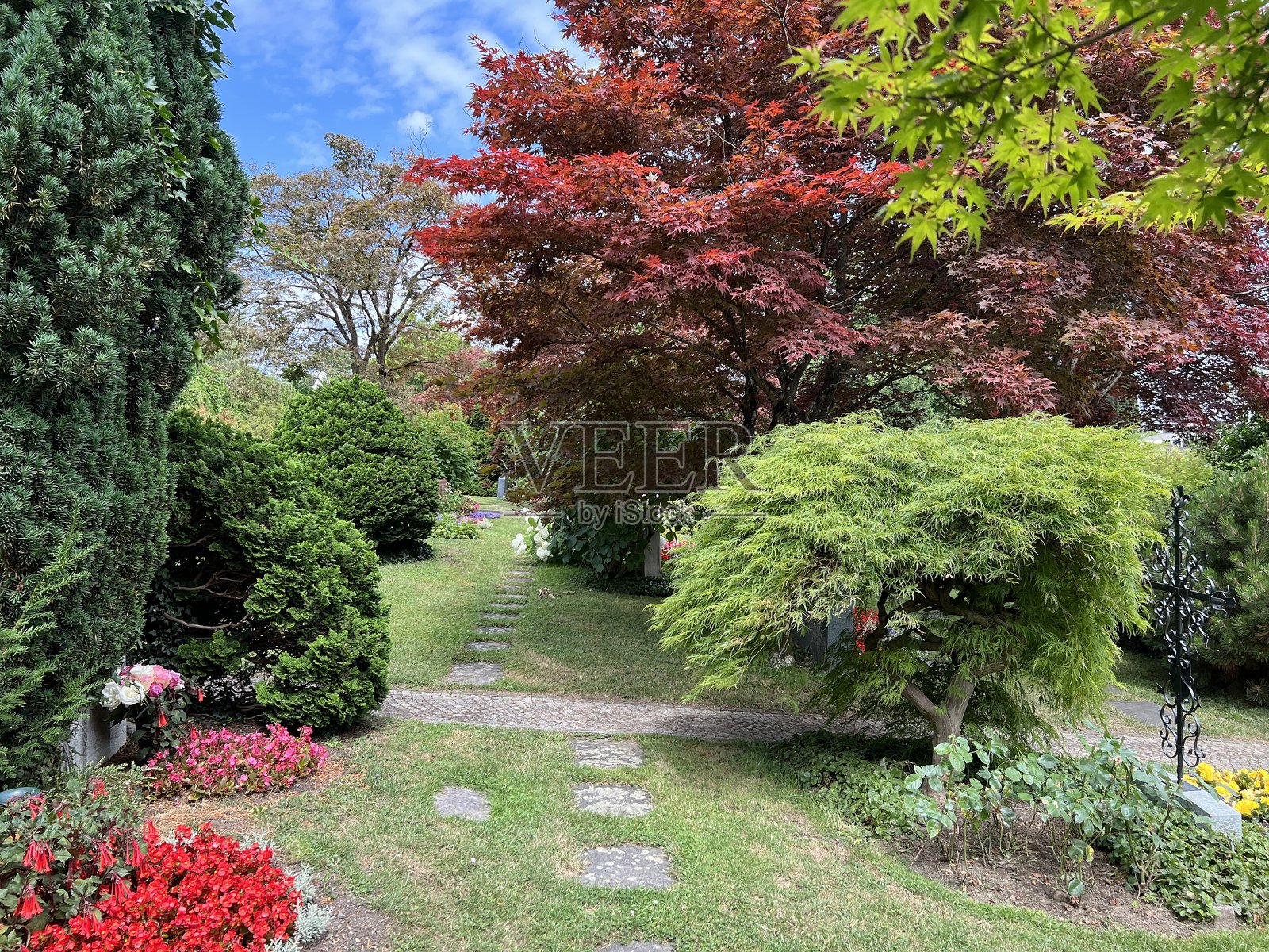 诺德海姆公墓或诺德海姆墓地 - 苏黎世,瑞士照片摄影图片