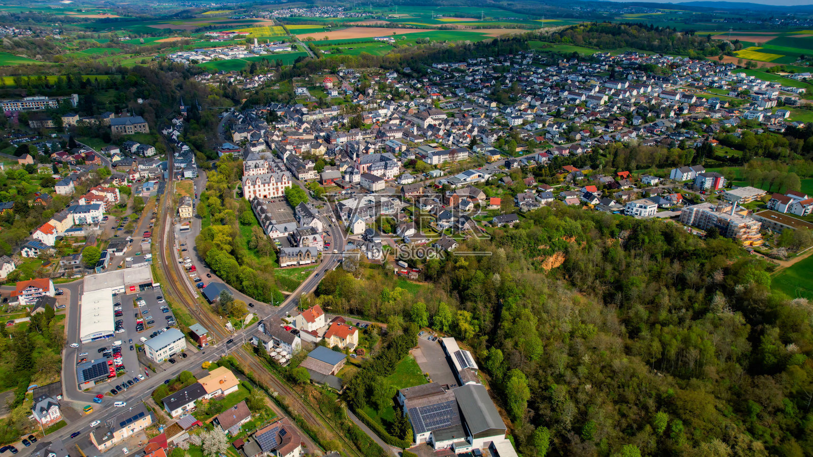 哈达马尔旧城的鸟瞰图，65589照片摄影图片