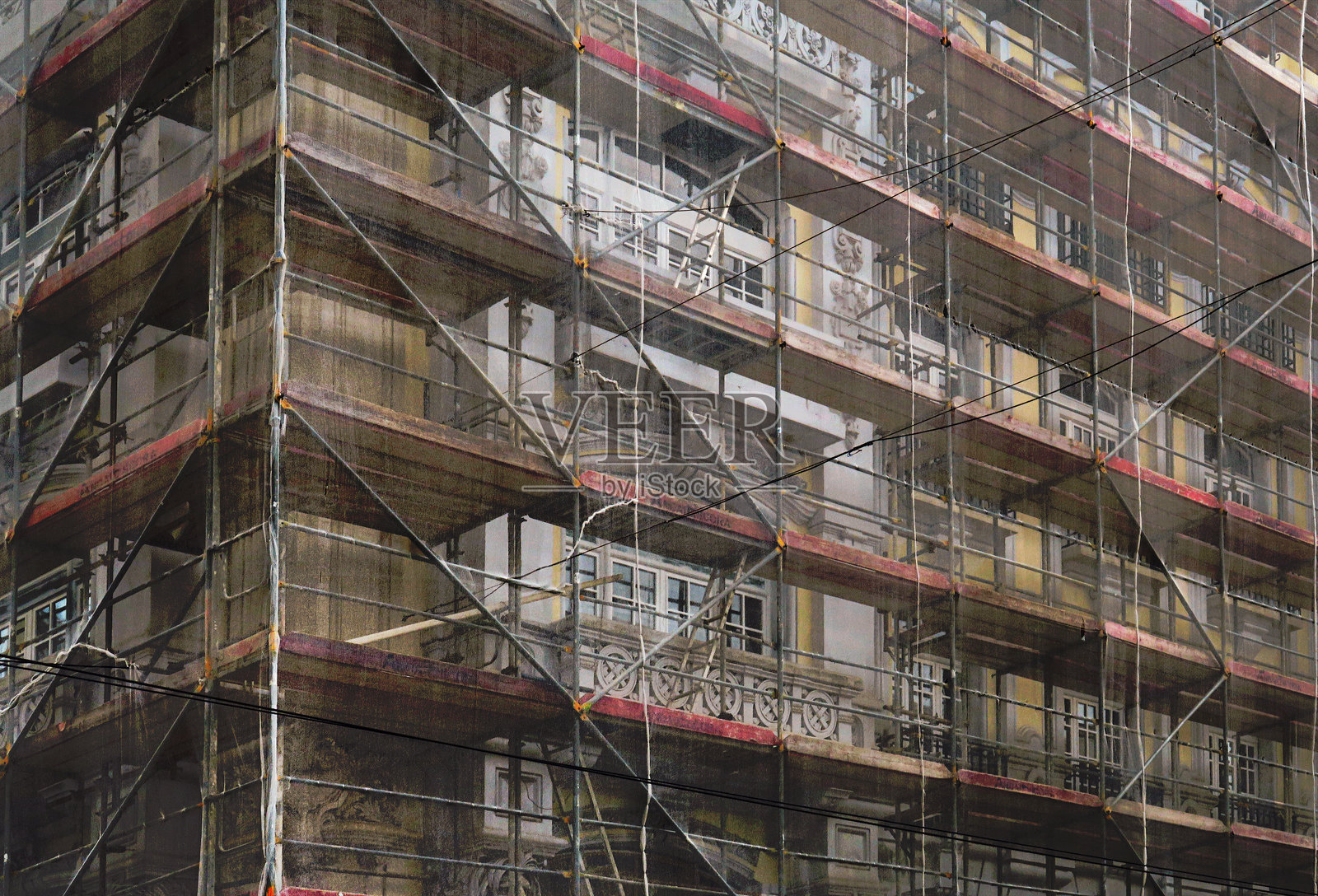 葡萄牙式脚手架照片摄影图片