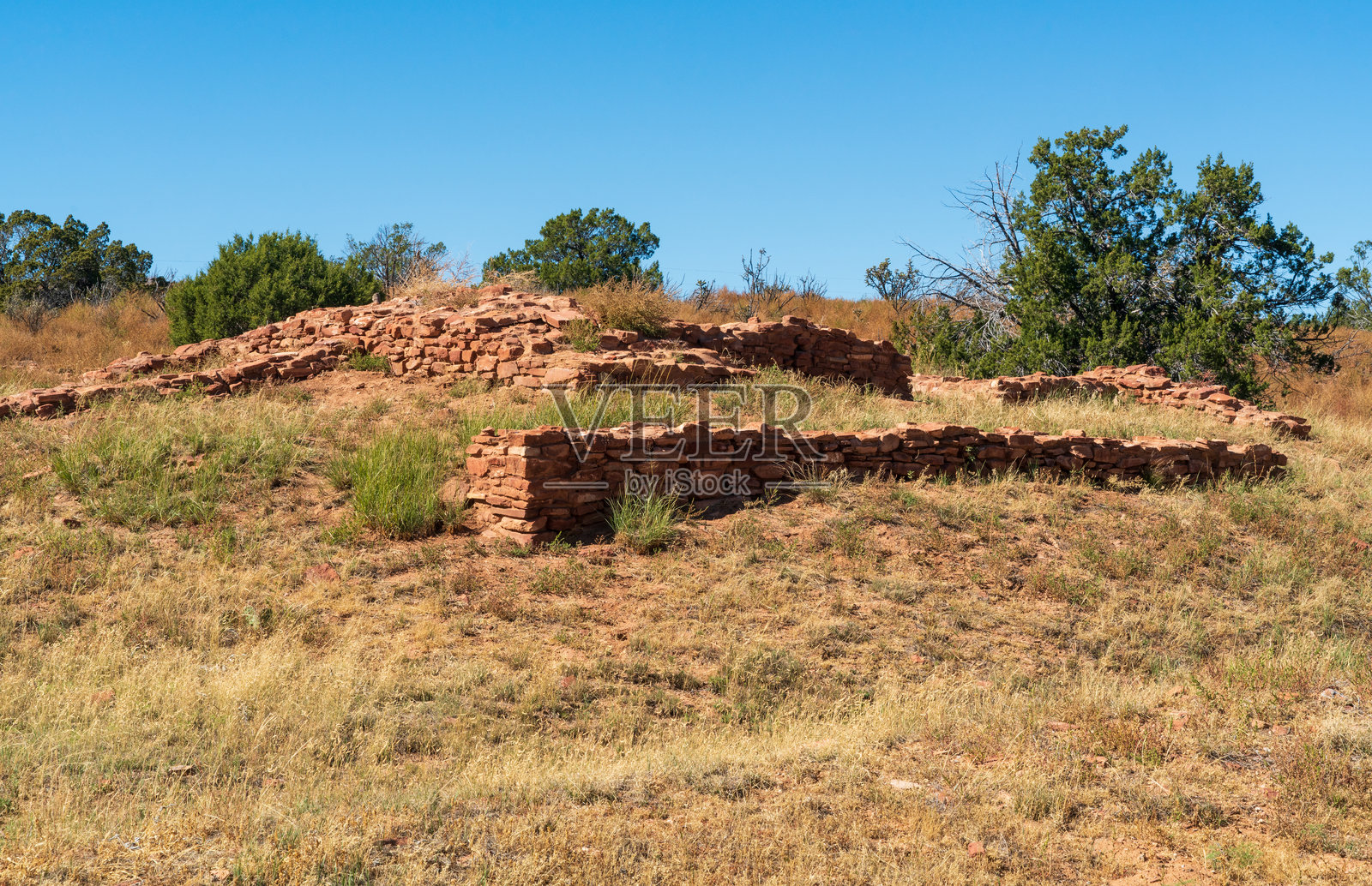 萨利纳斯普韦布洛遗址国家纪念碑的阿博遗址照片摄影图片