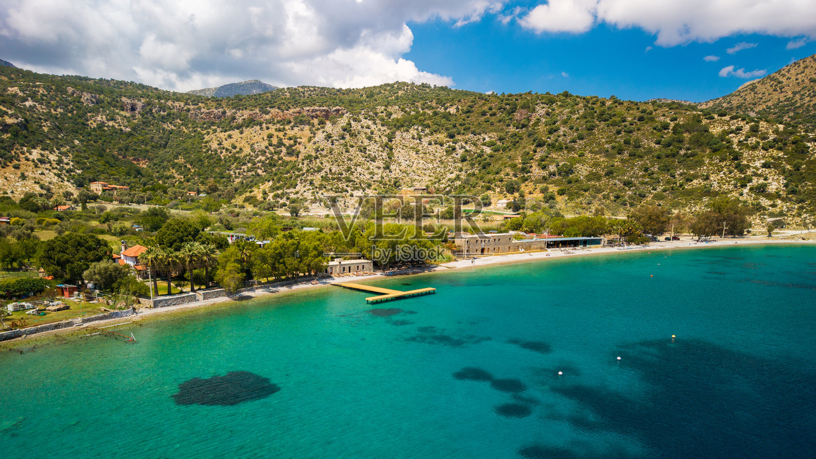穆拉达奇亚半岛的卡尔吉湾 - 空中视角照片摄影图片