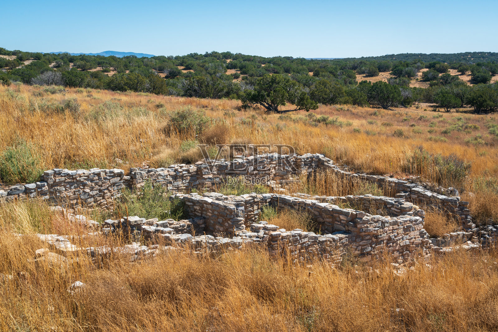 萨利纳斯普韦布洛遗址国家纪念碑的阿博遗址照片摄影图片