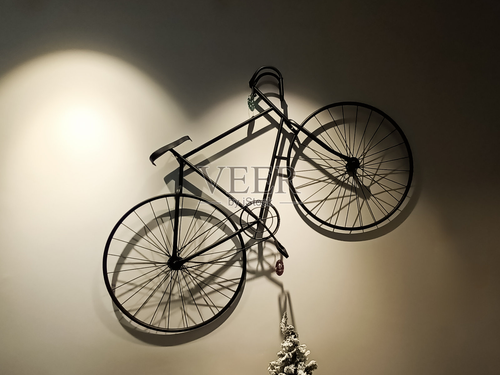 哥伦布咖啡馆的自行车照片摄影图片