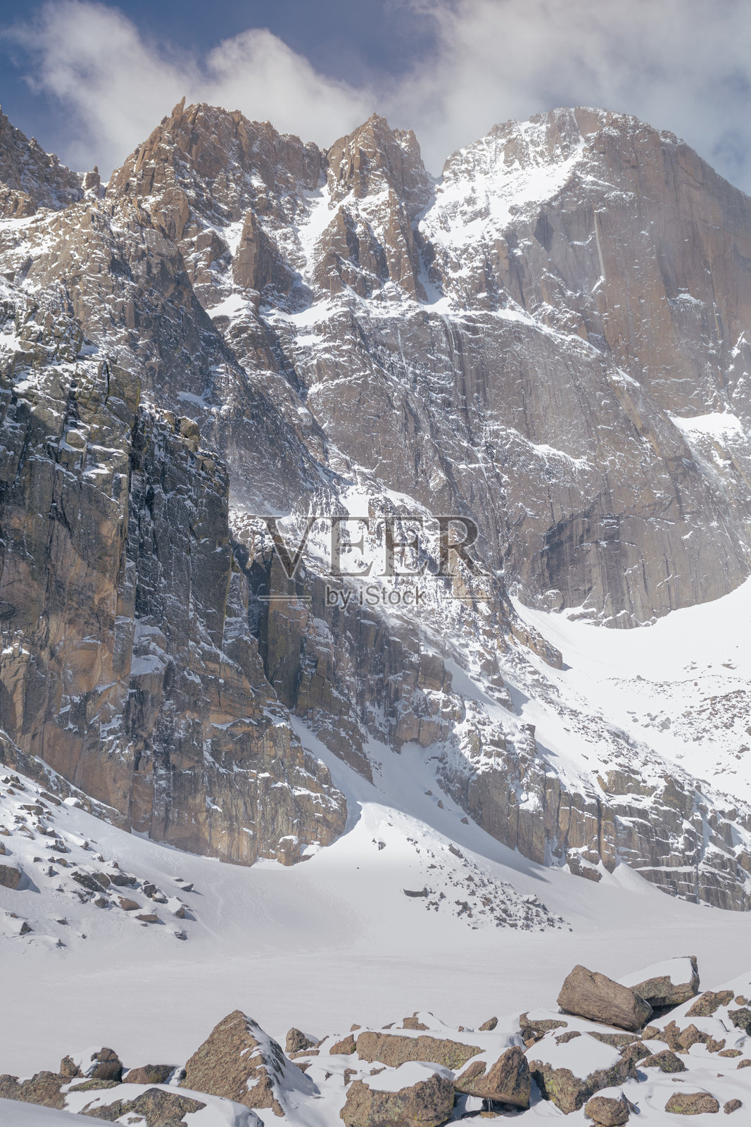冬季的峡谷湖 - 洛基山国家公园照片摄影图片