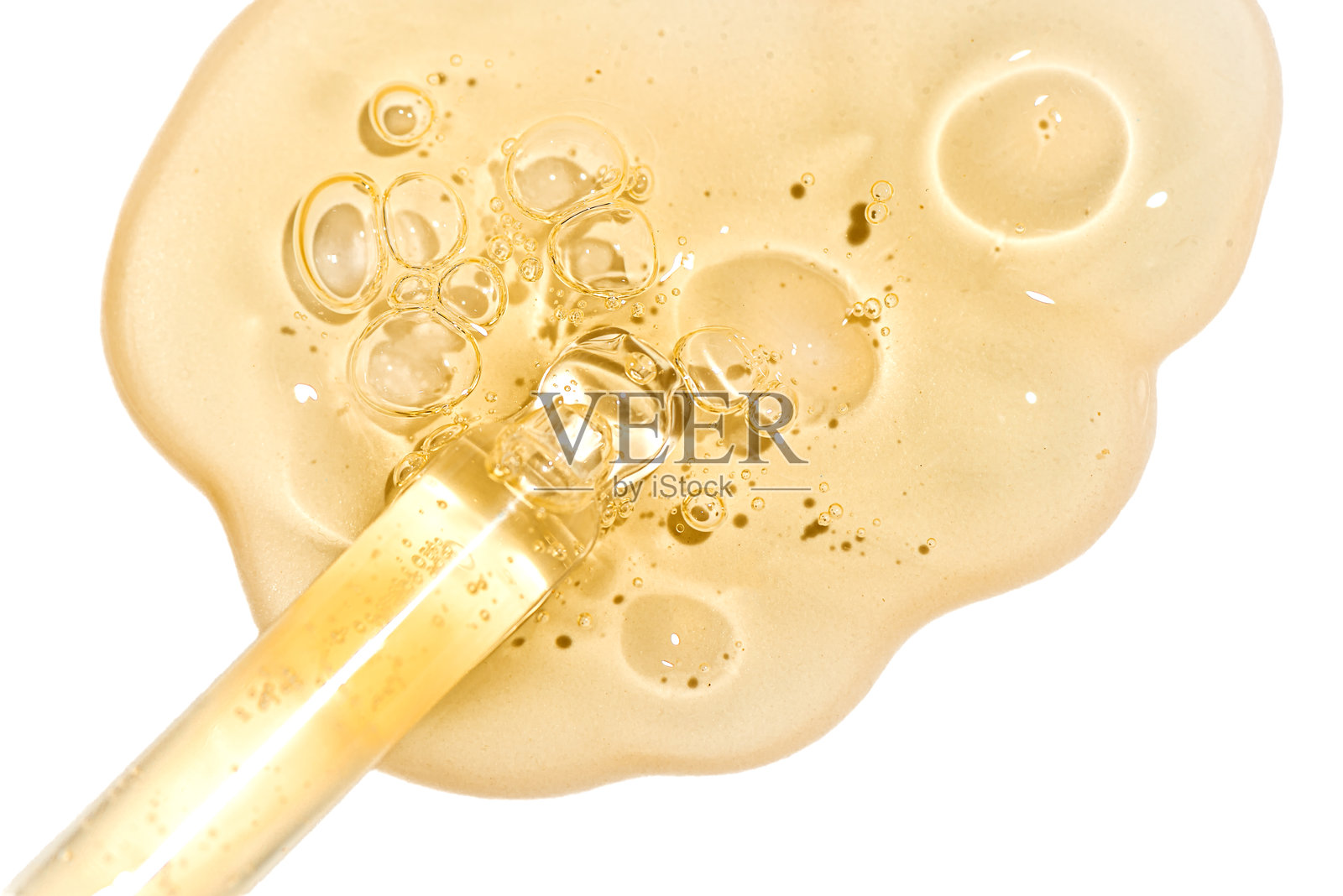 视黄醇面部精华或凝胶样品色板照片摄影图片