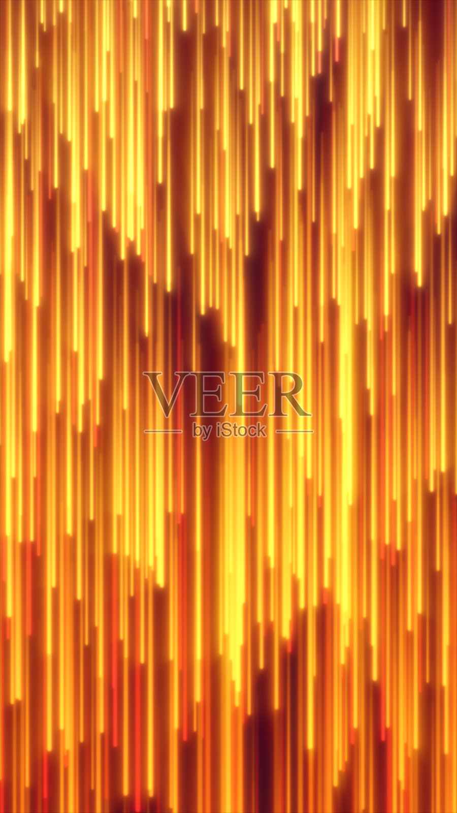 在黑暗背景上流动的金色霓虹线条，形成动态的地形光轨效果照片摄影图片