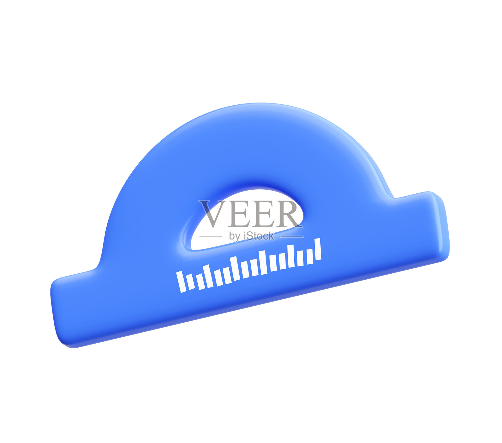 3D量角器图标用于数学和几何学习照片摄影图片