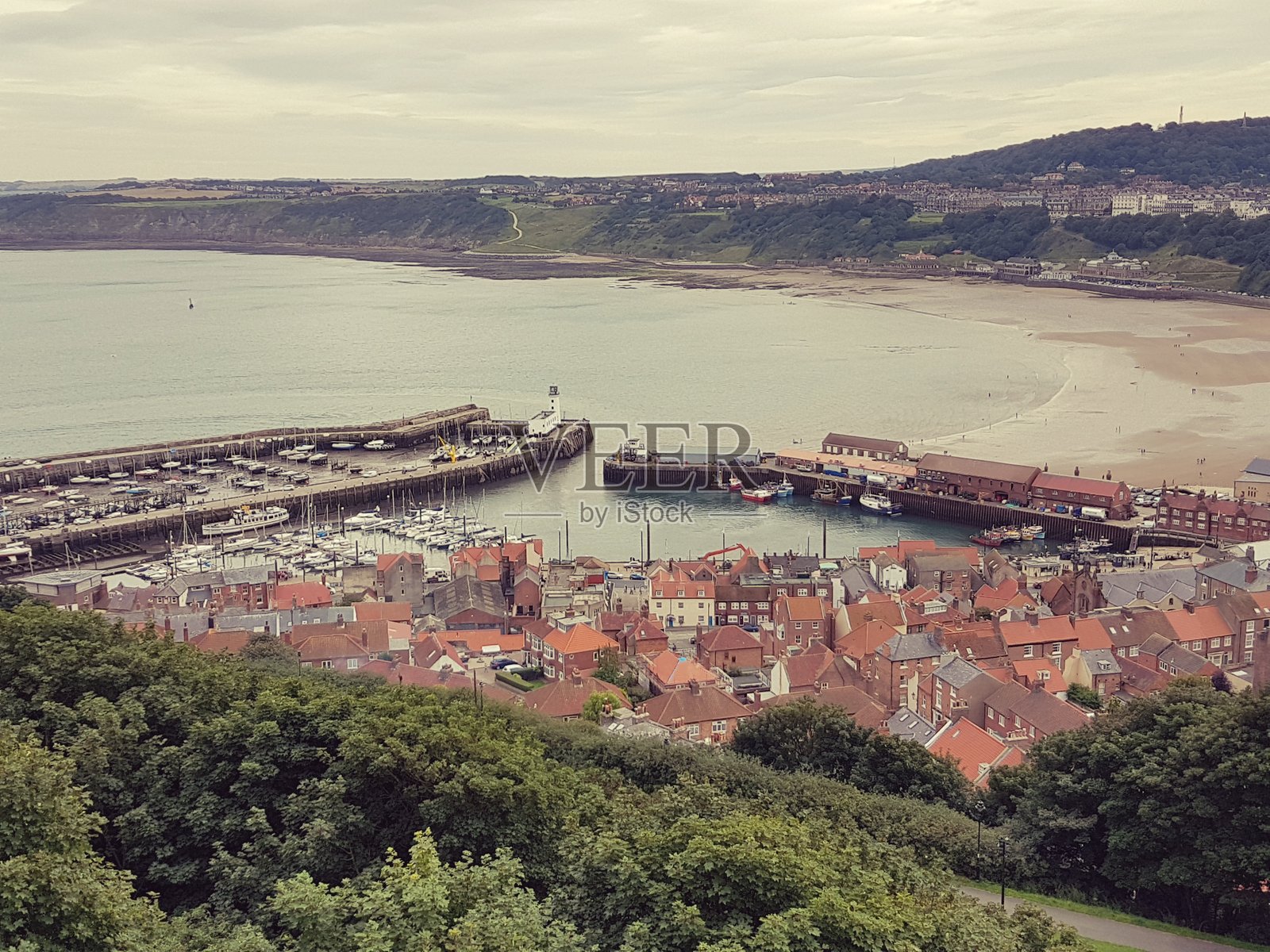 斯卡伯勒港口入口照片摄影图片