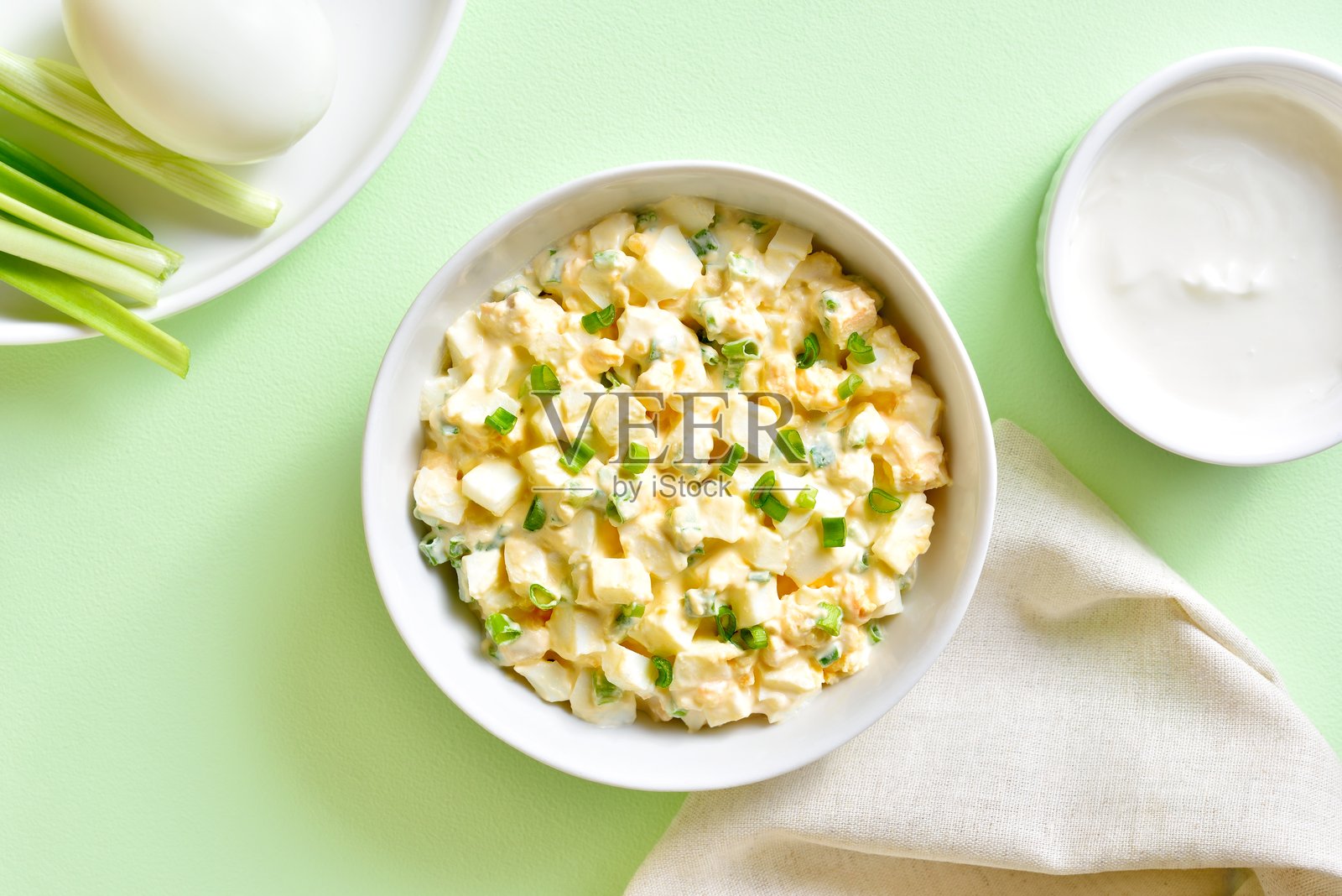 葱花蛋沙拉照片摄影图片