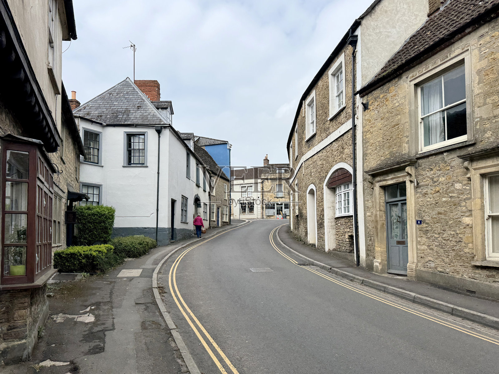 镇街上的房屋照片摄影图片