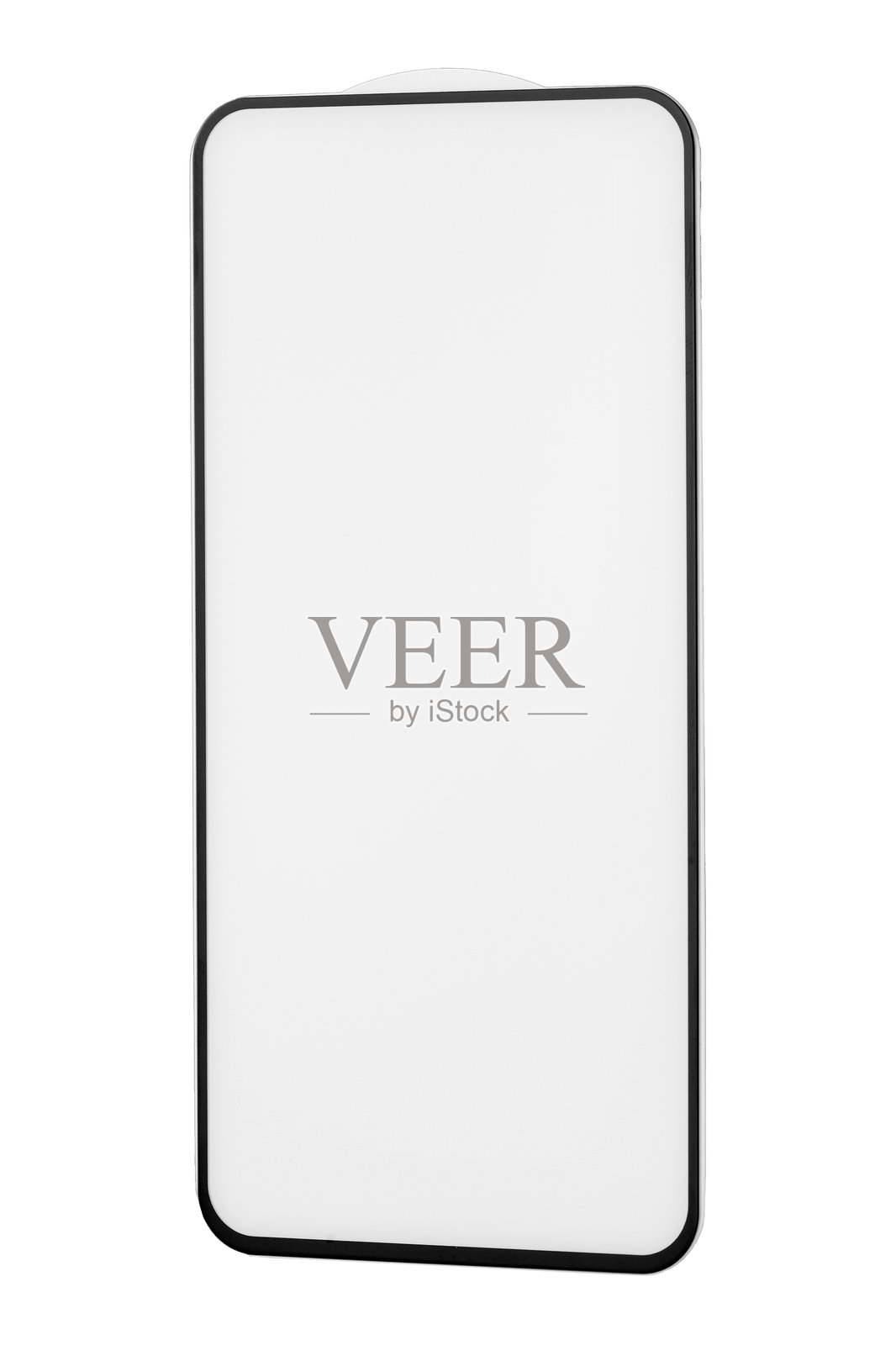 手机保护玻璃，手机防弹玻璃，孤立在白色背景上照片摄影图片