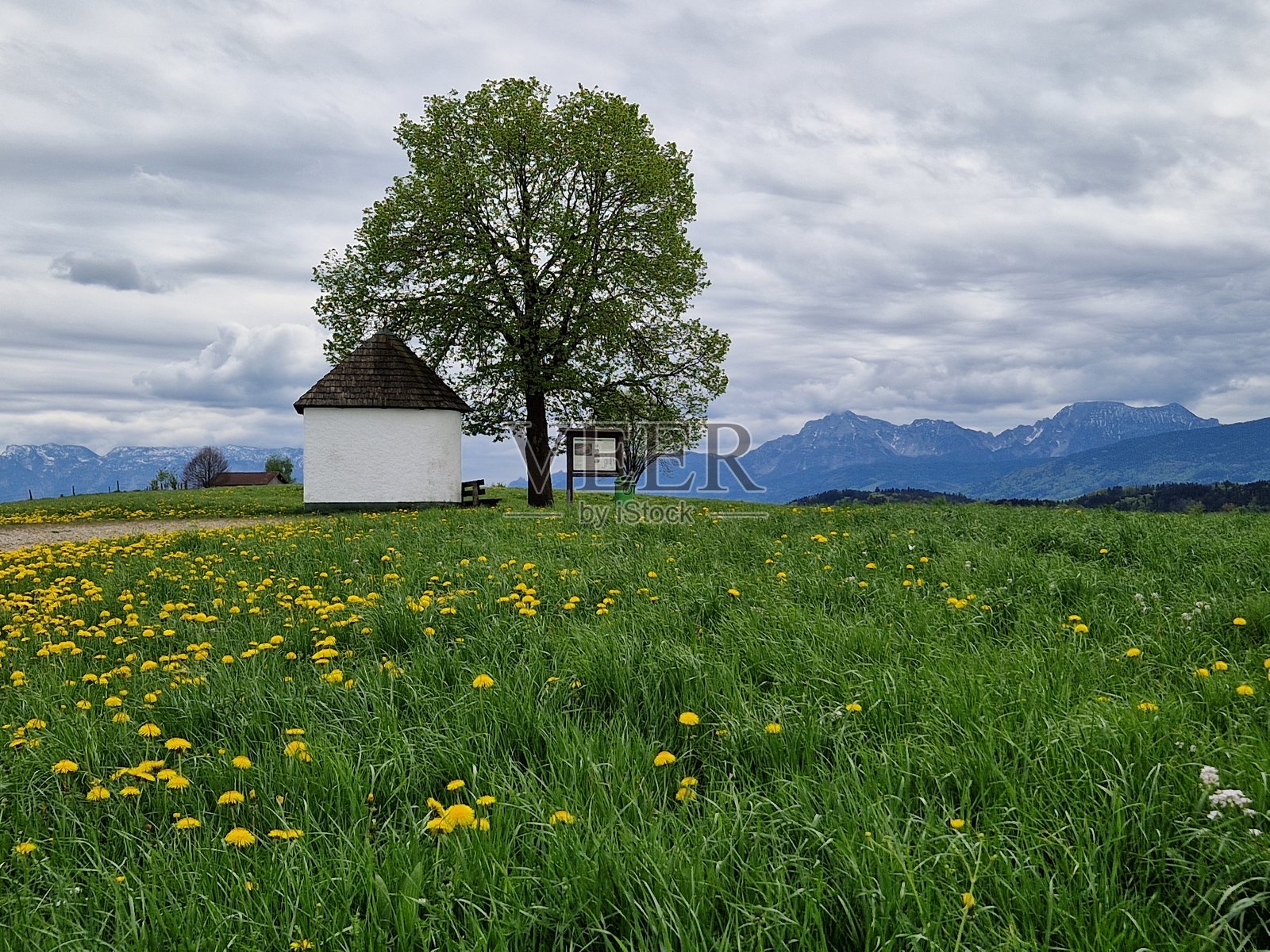 春天的巴伐利亚 - 小教堂照片摄影图片