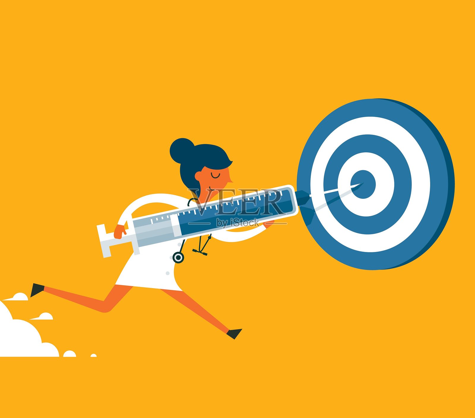 成功治疗 - 女性医生插画图片素材