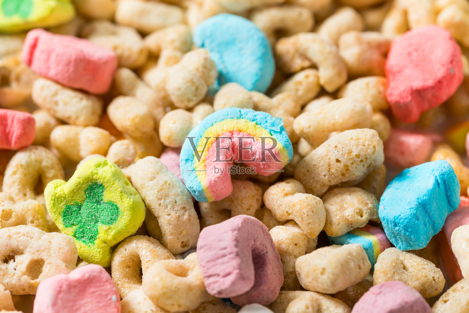 甜蜜糖果儿童幸运早餐谷物照片摄影图片