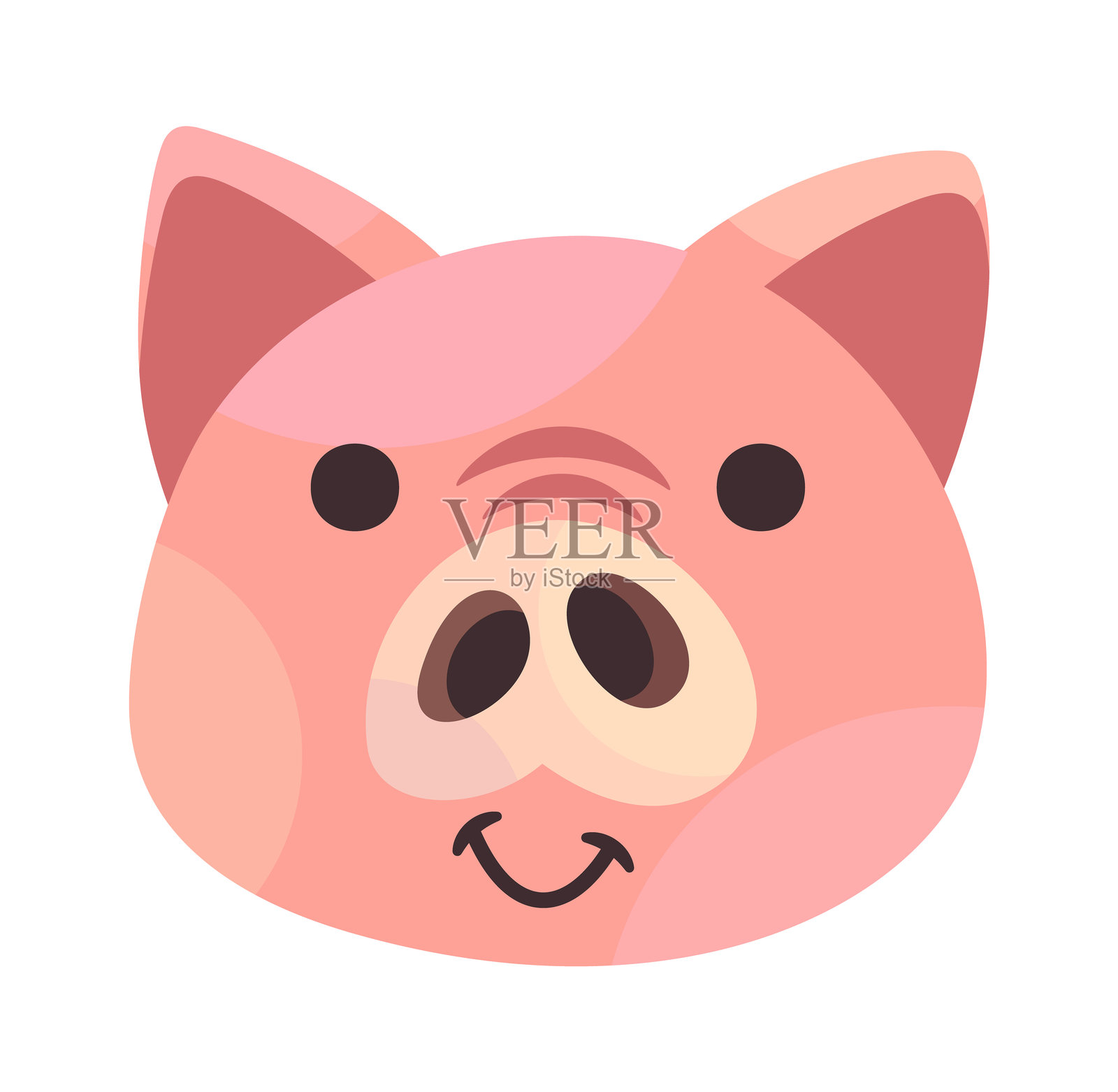 可爱的猪动物头像卡通图插画图片素材