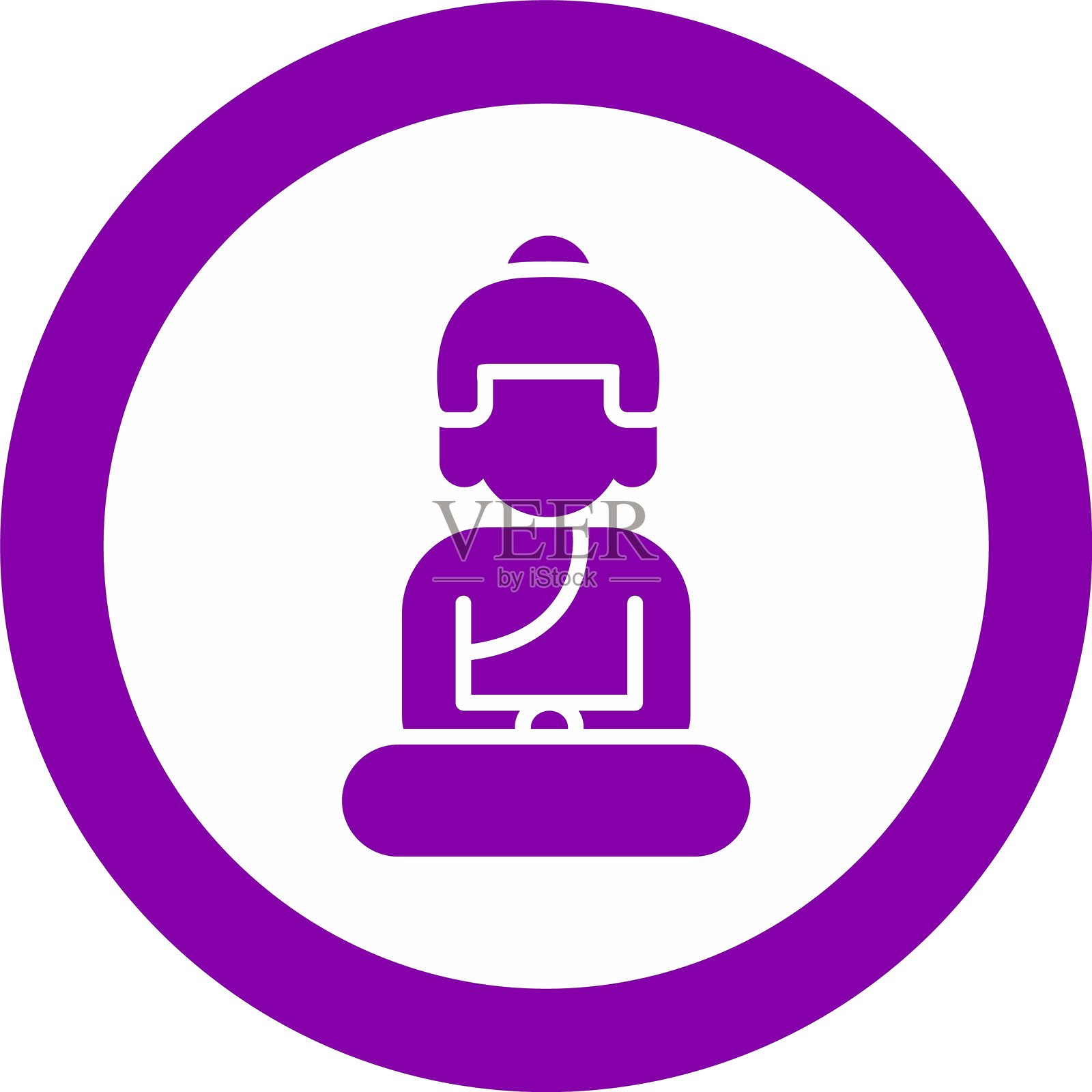 佛陀图标插画图片素材