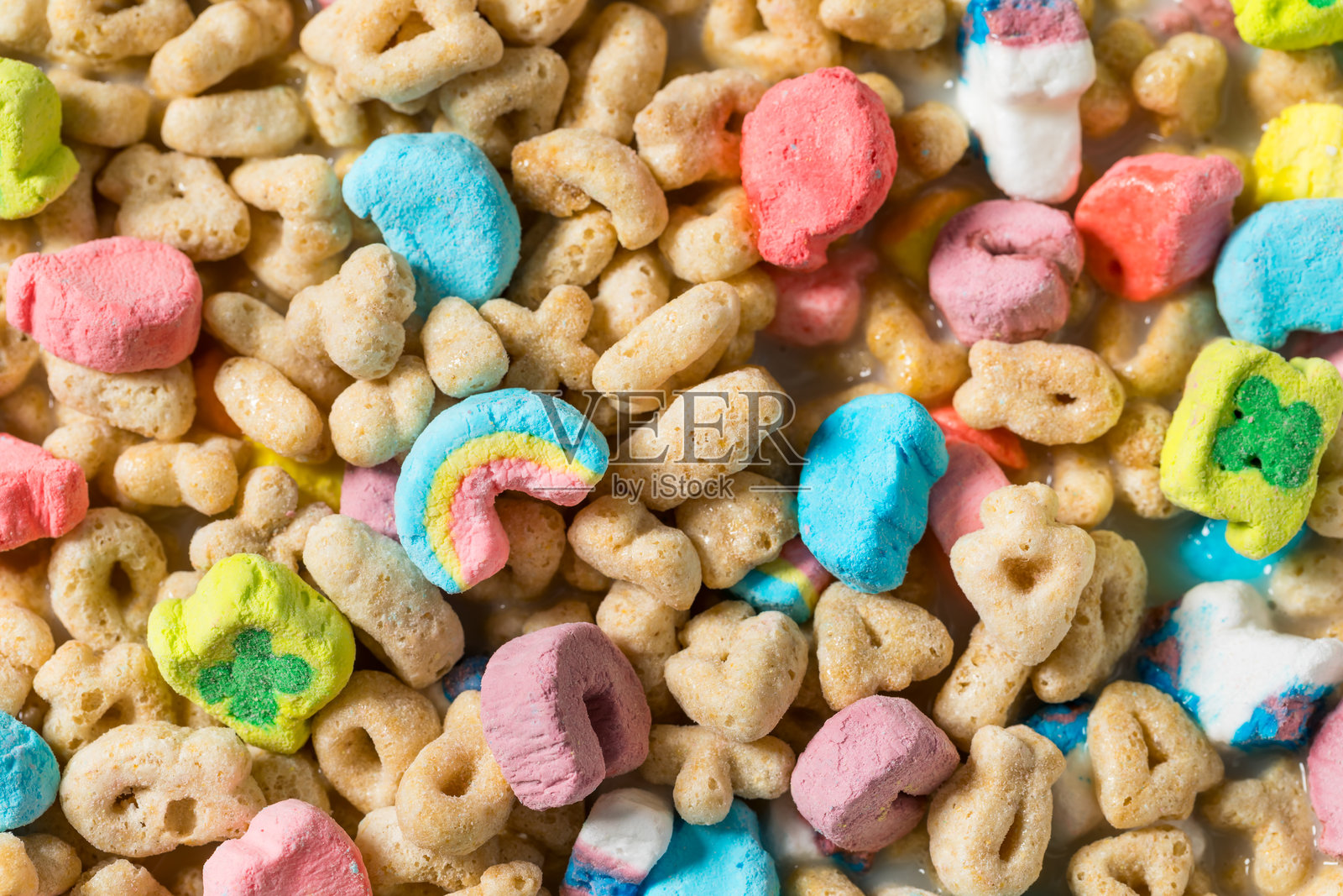 甜蜜糖果儿童幸运早餐谷物照片摄影图片