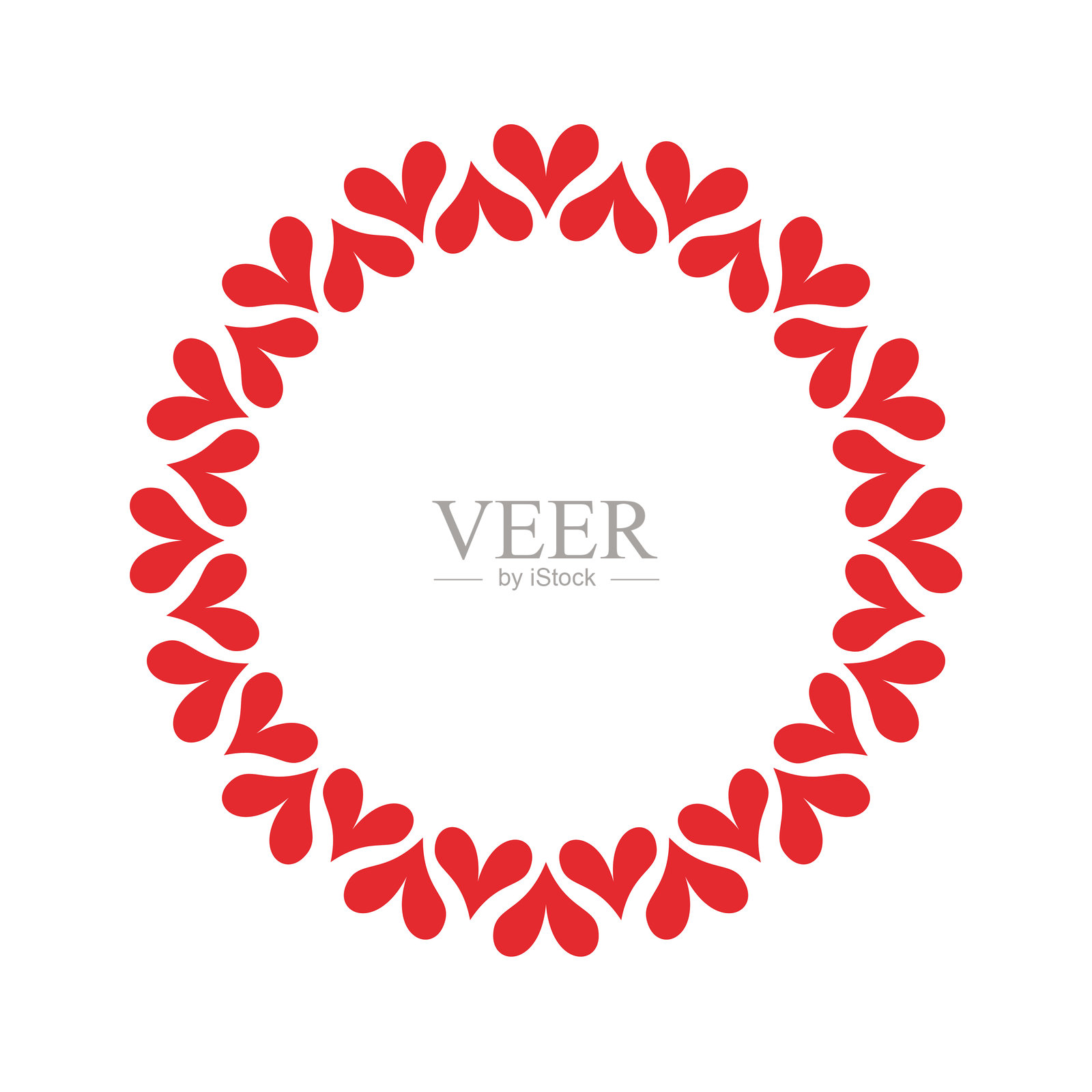 心形框架矢量图。插画图片素材