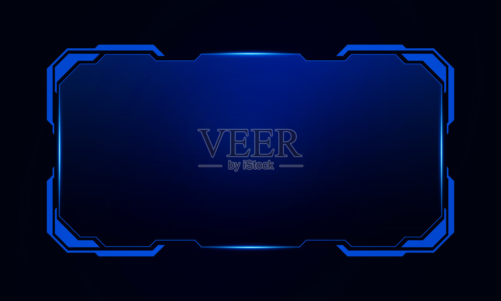 科幻未来用户界面，HUD模板框架设计，科技抽象背景插画图片素材