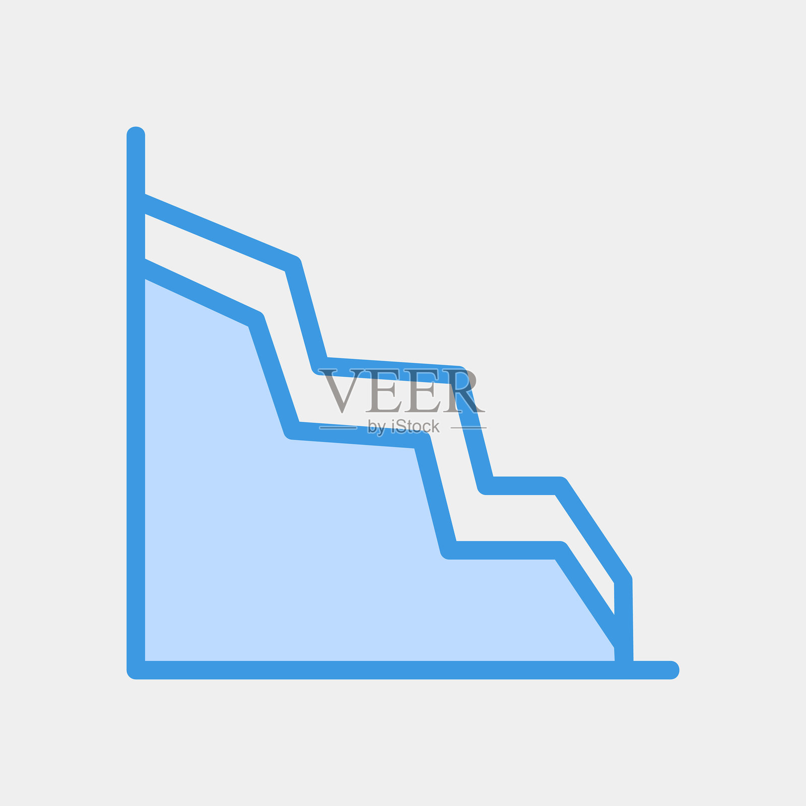 蓝色风格的区域图标矢量插图，适用于任何项目插画图片素材