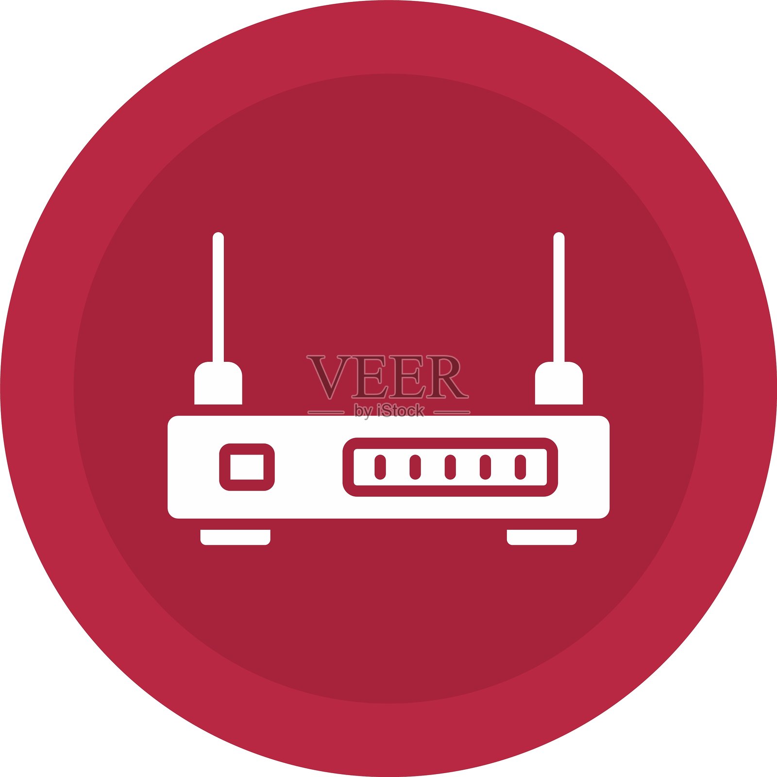 WiFi路由器图标插画图片素材