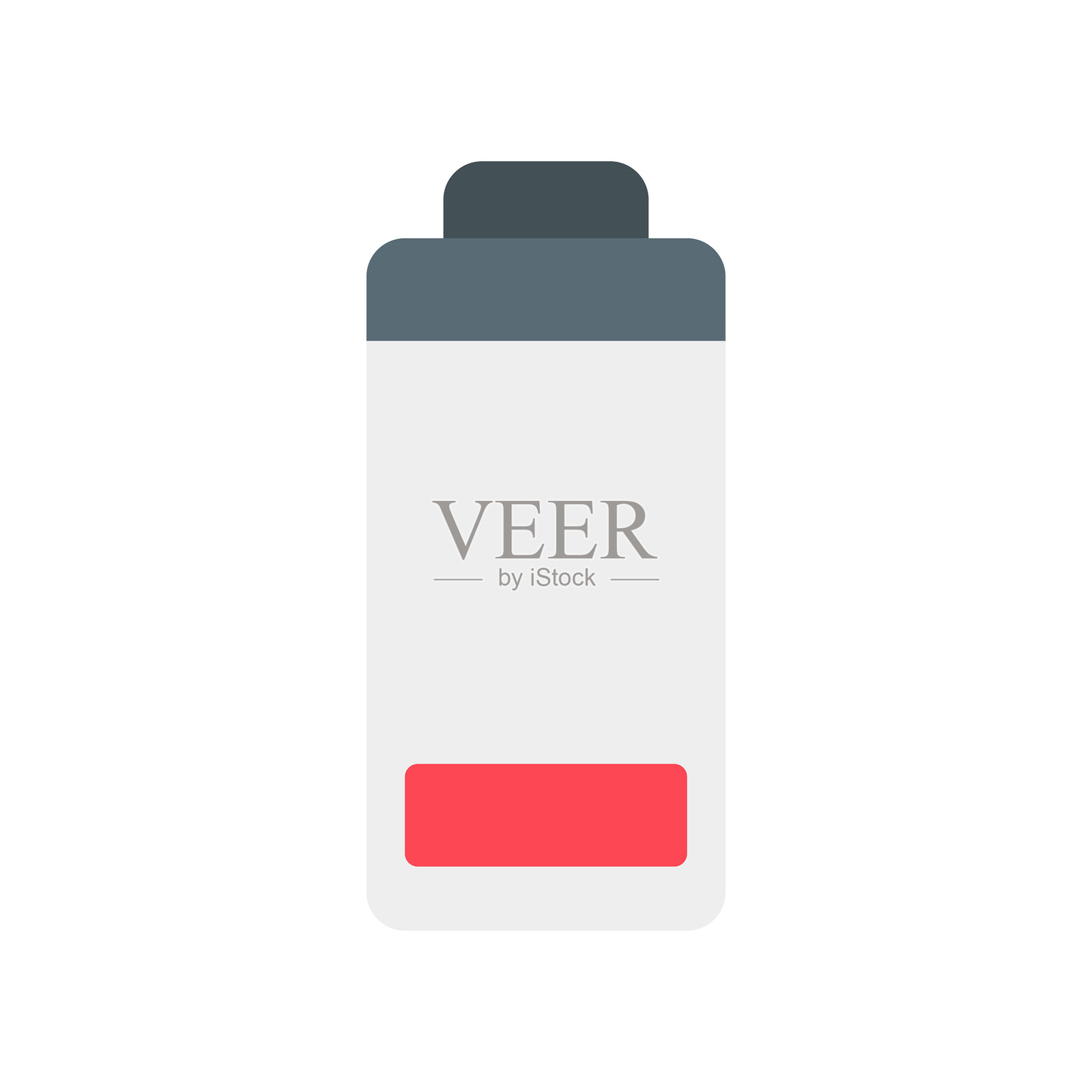 平面风格的低电量图标，适用于任何多媒体项目插画图片素材