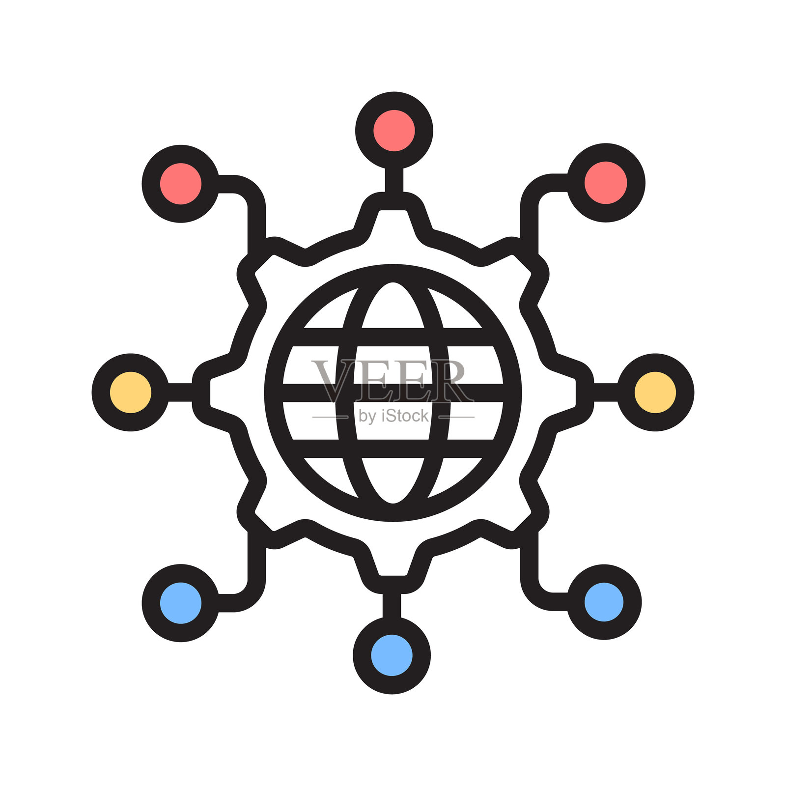 智能网络插画图片素材