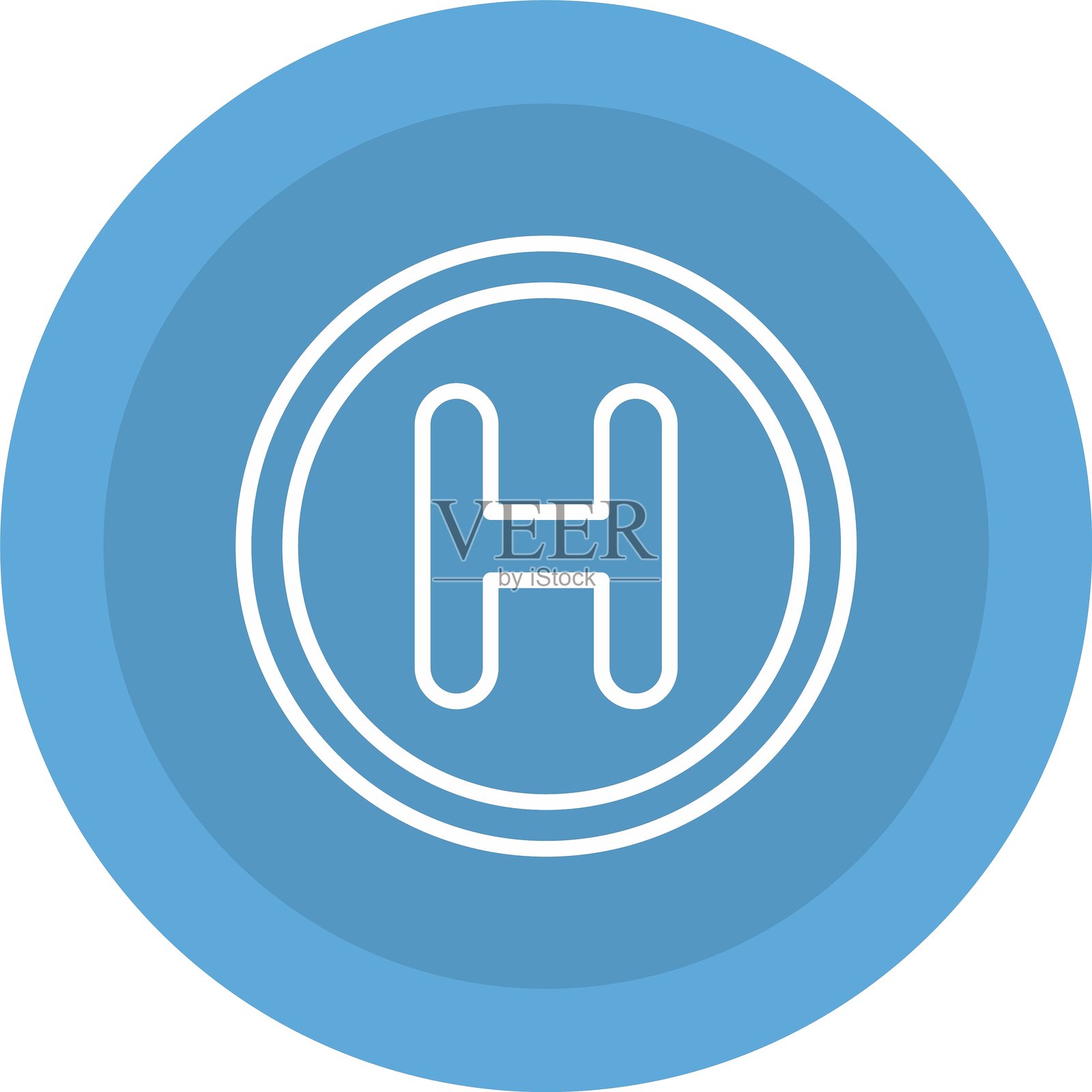 直升机停机坪图标插画图片素材