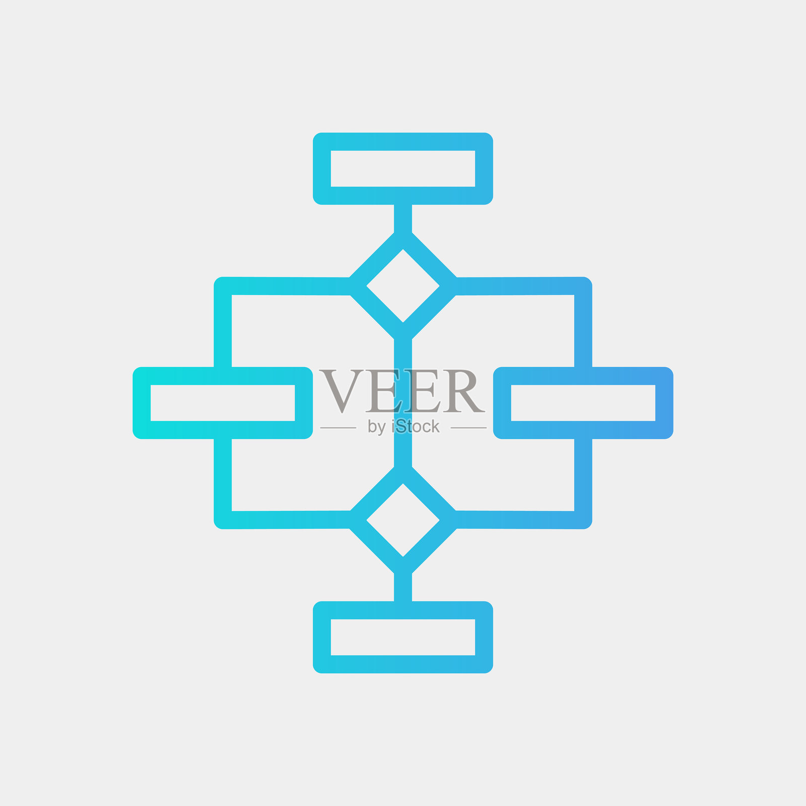 蓝色风格的层级图标矢量插图，适用于各种项目插画图片素材