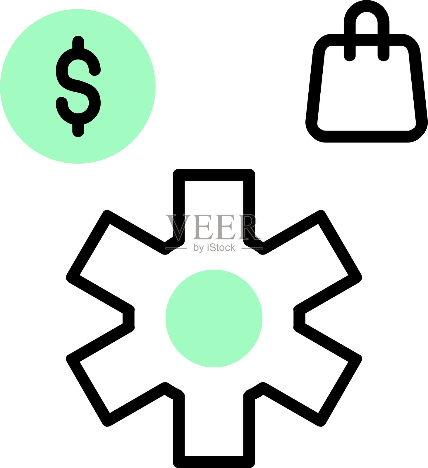 控制欲望的新图标设计创意插画图片素材