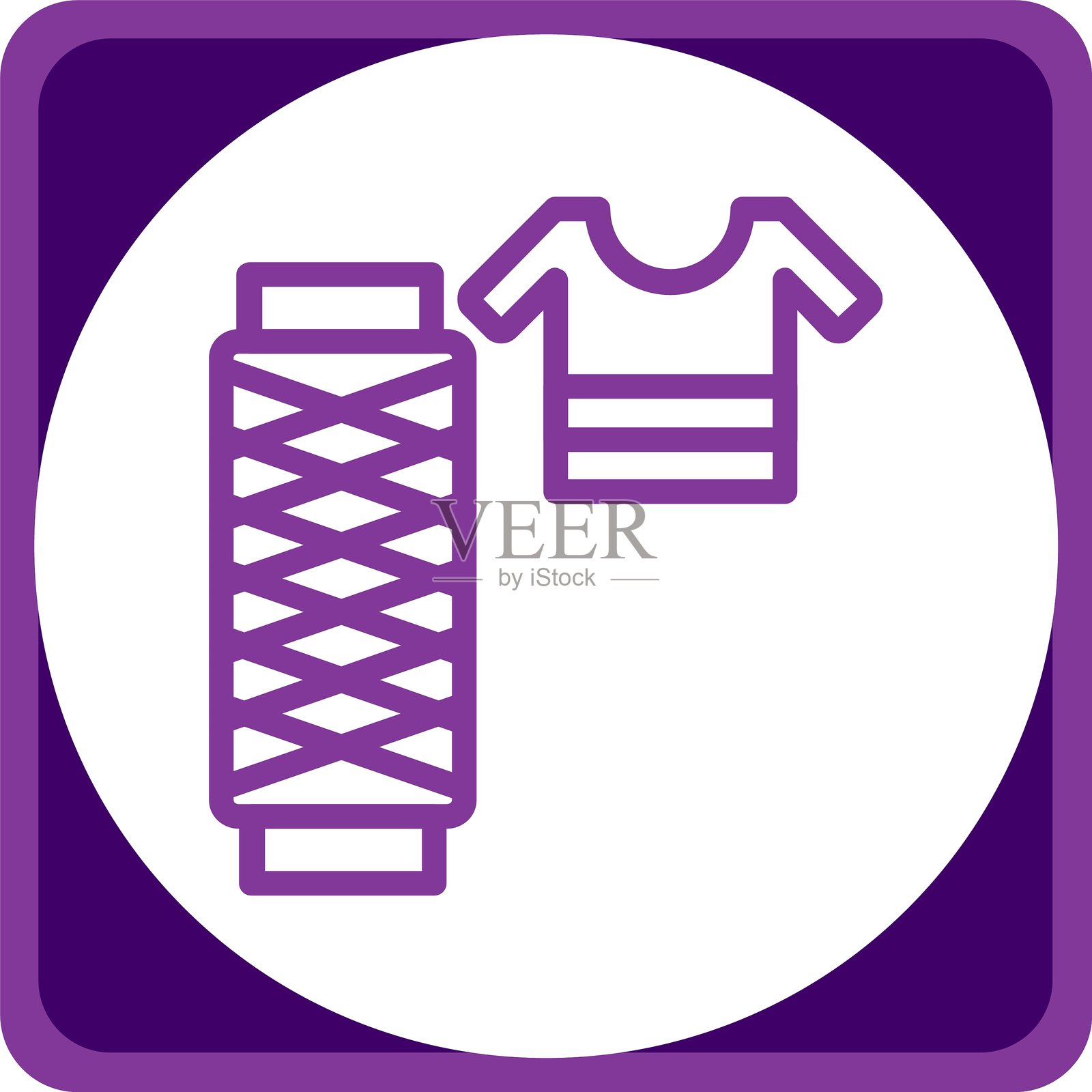 纺织工人生产线圆角插画图片素材