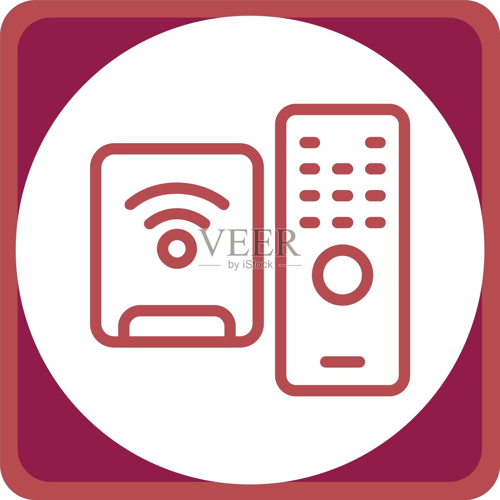 流媒体设备线圈角落插画图片素材