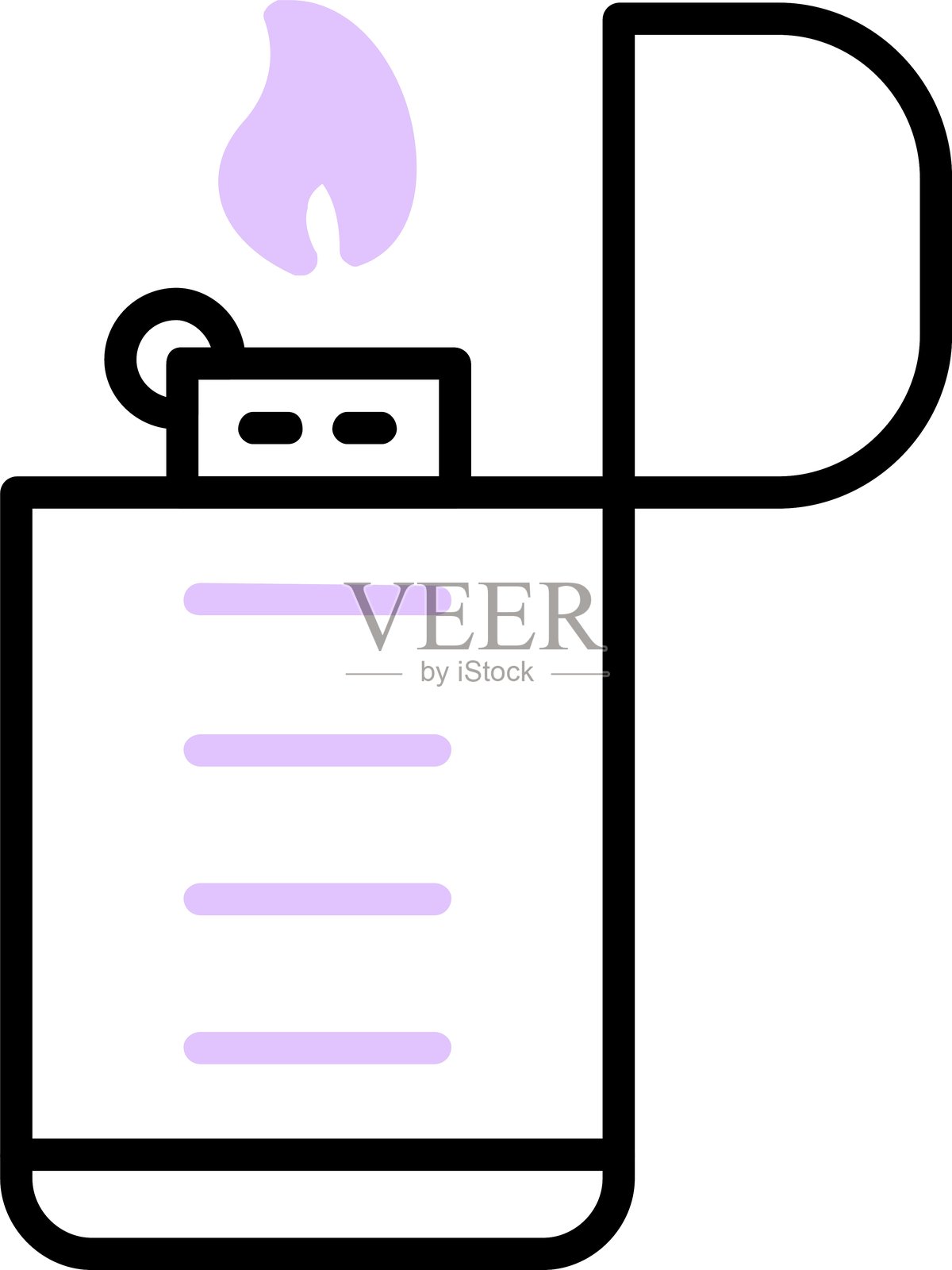 创意新款打火机图标设计插画图片素材