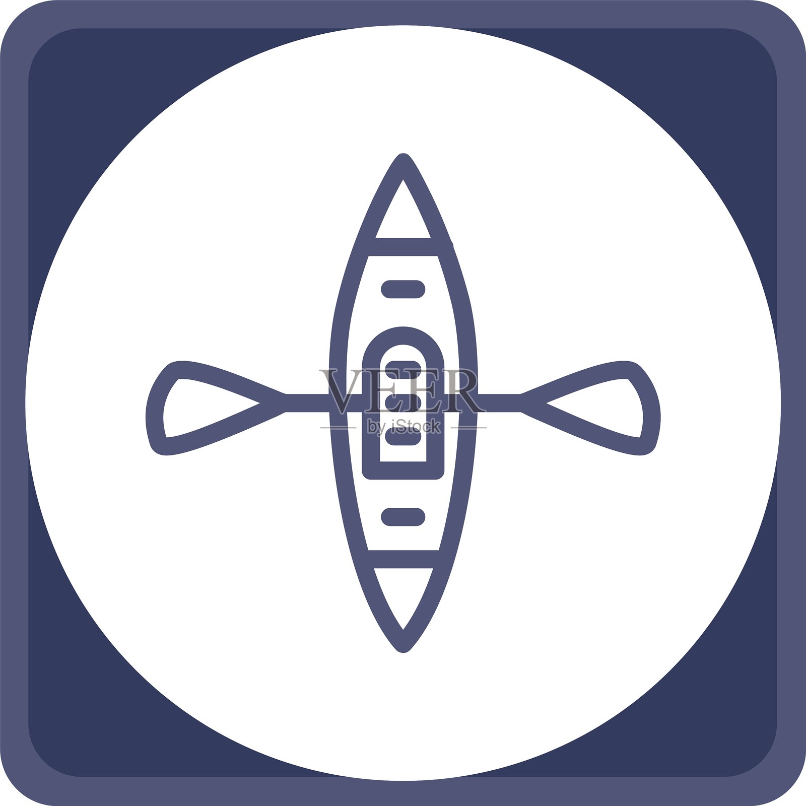 划船线圈拐角插画图片素材