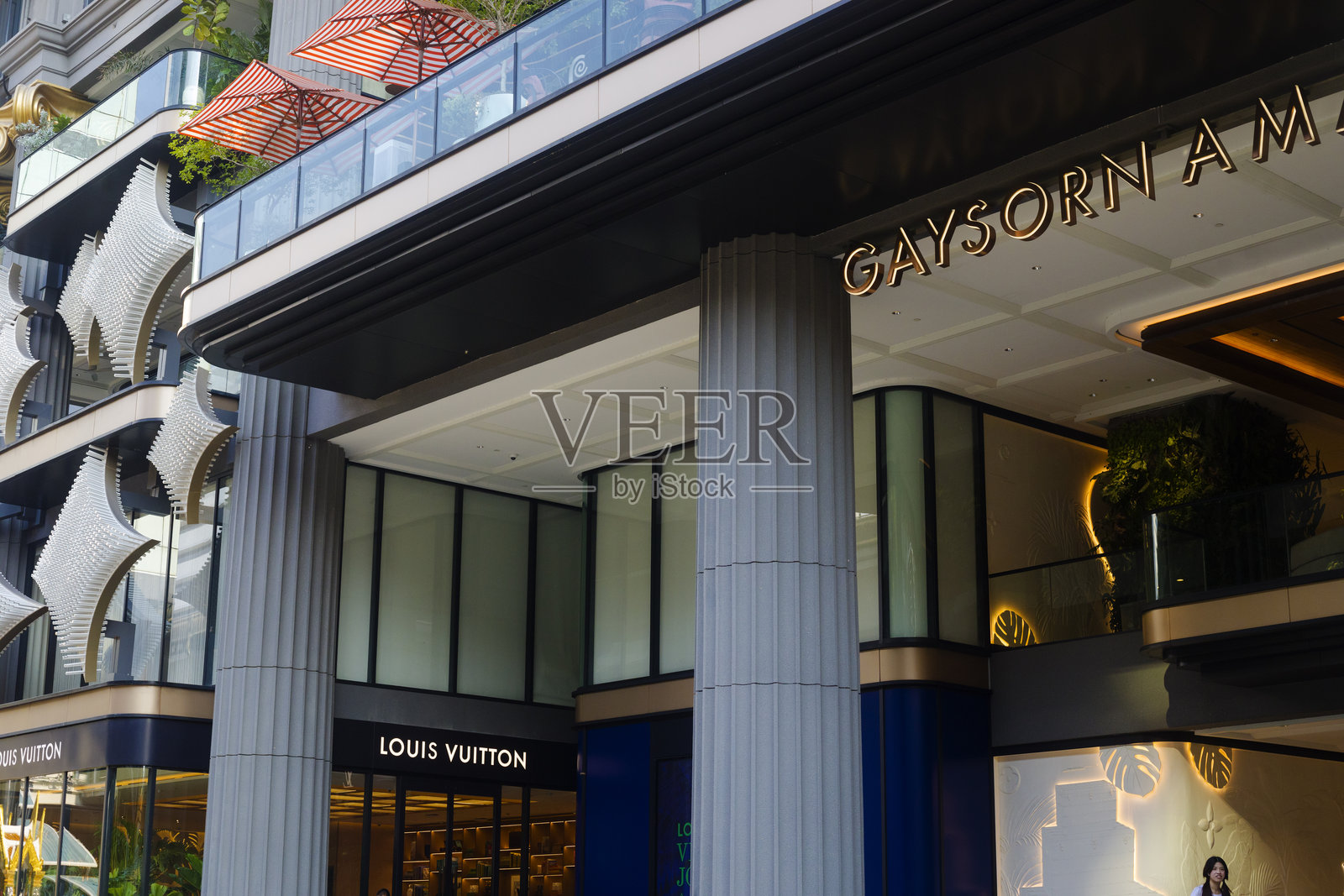 Gaysorn Amarin（Gaysorn Village）入口的柱子照片摄影图片