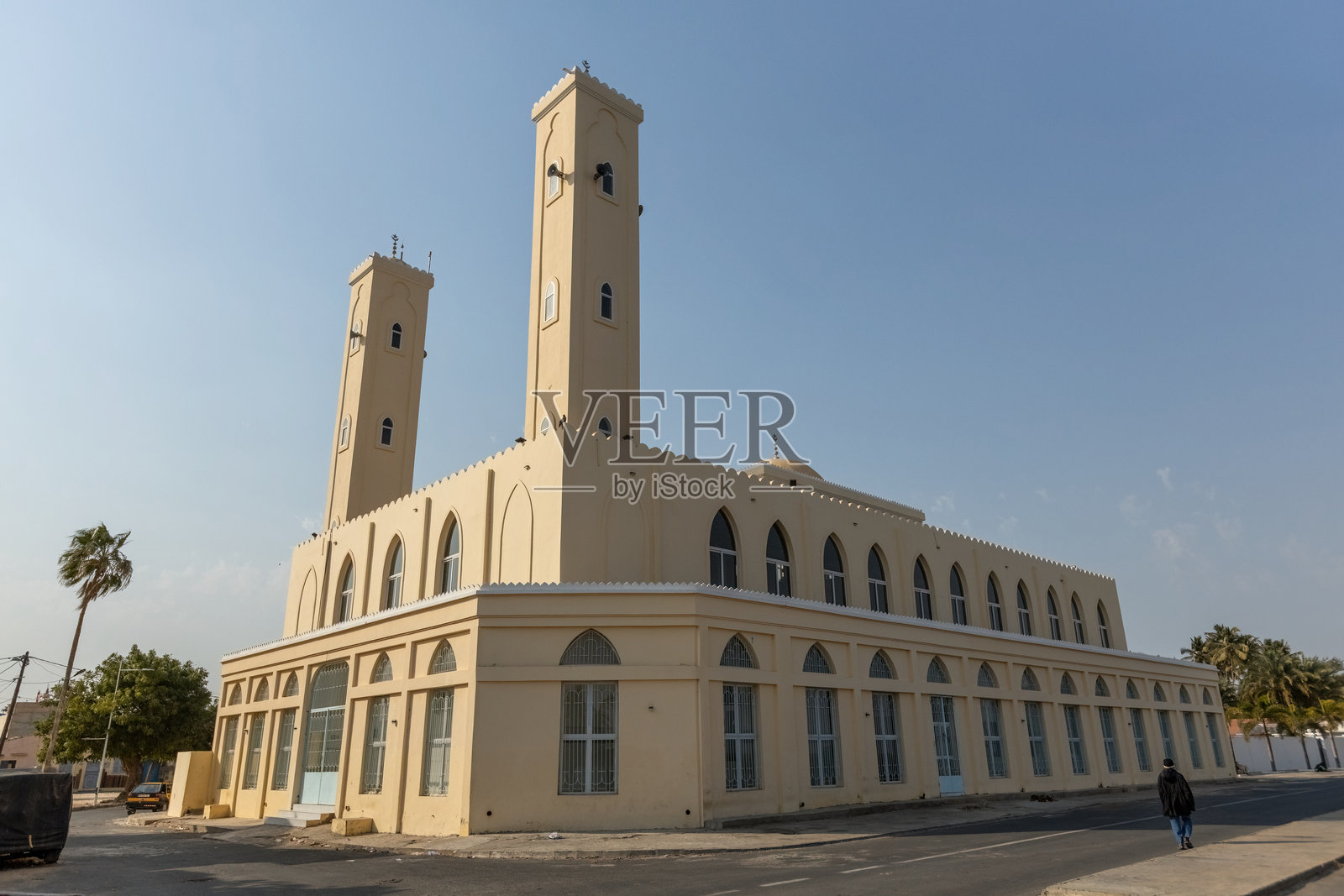 圣路易斯大清真寺,塞内加尔圣路易斯的主要清真寺照片摄影图片
