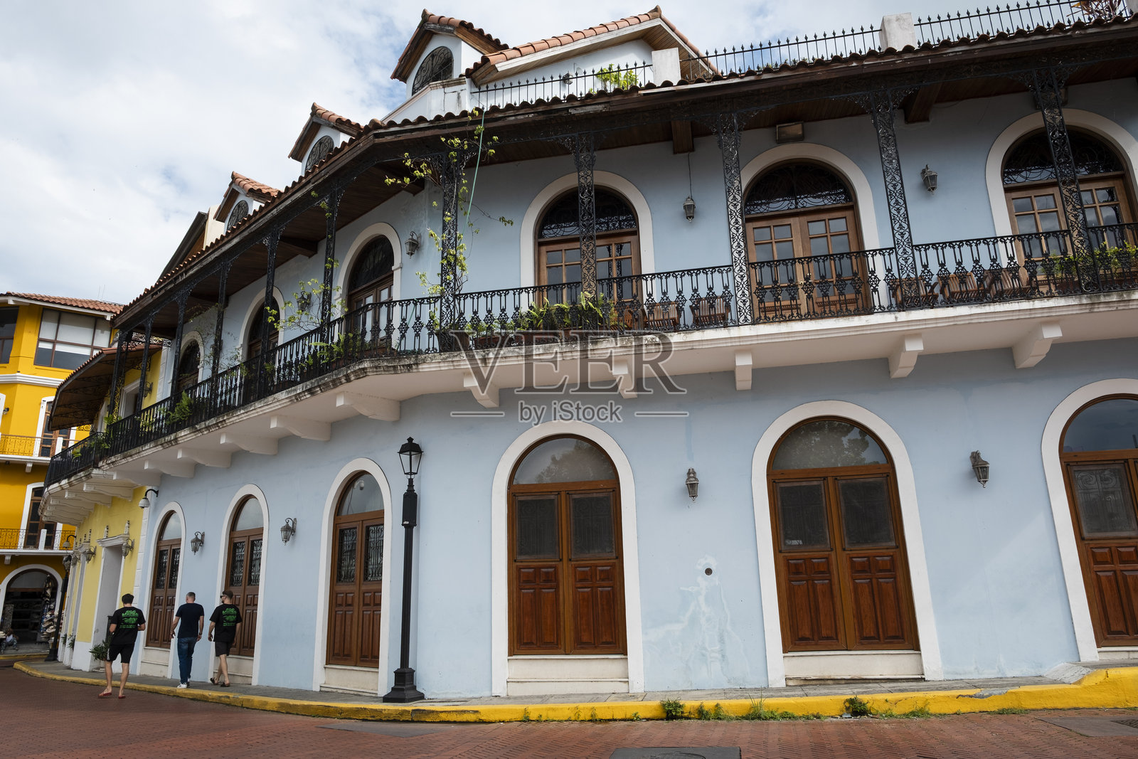 巴拿马城老城区的建筑照片摄影图片