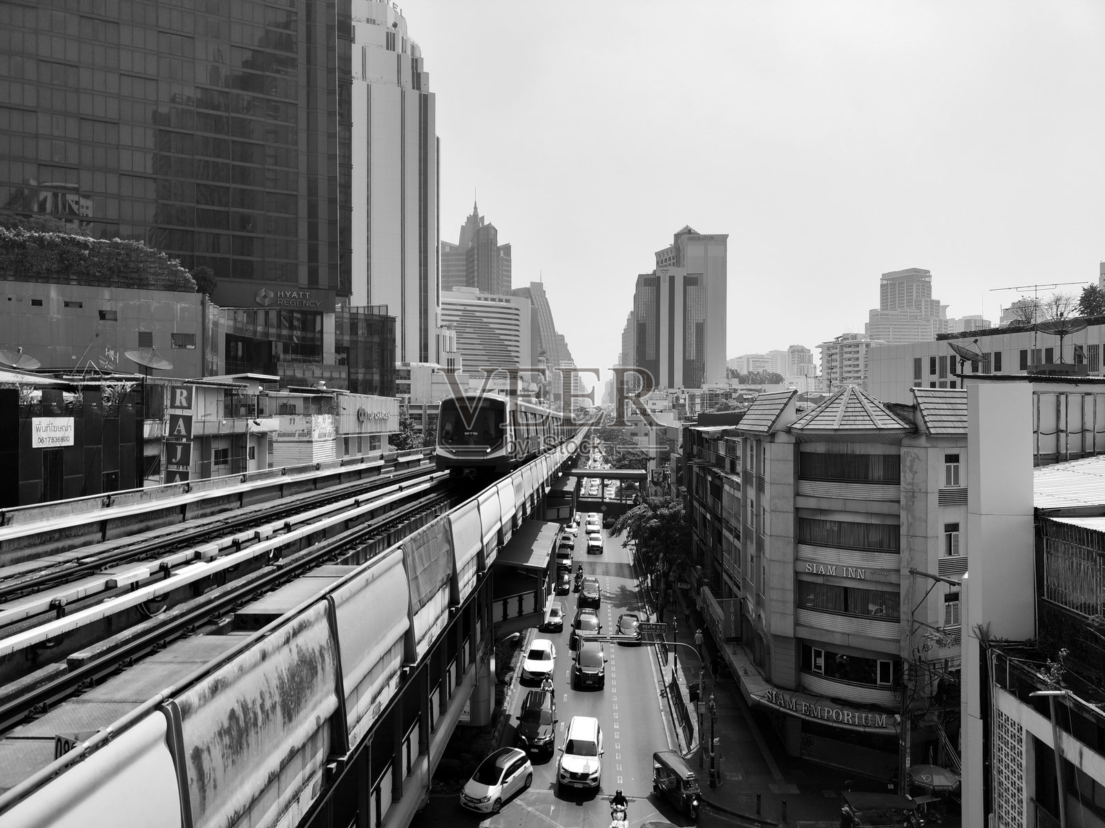 曼谷的BTS空铁照片摄影图片