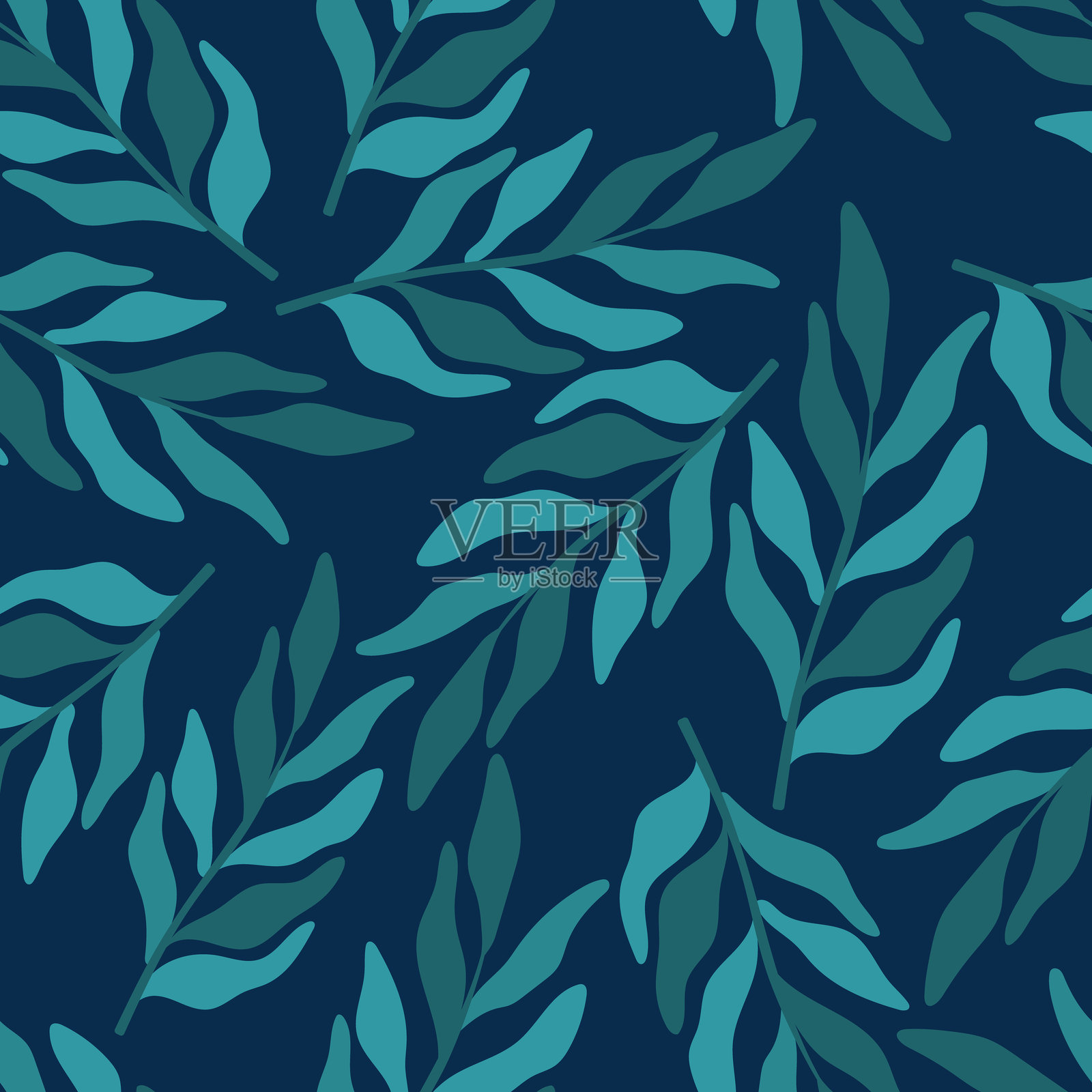 极简主义的热带植物无缝图案。非常适合夏季印刷、纺织品和自然灵感产品。插画图片素材