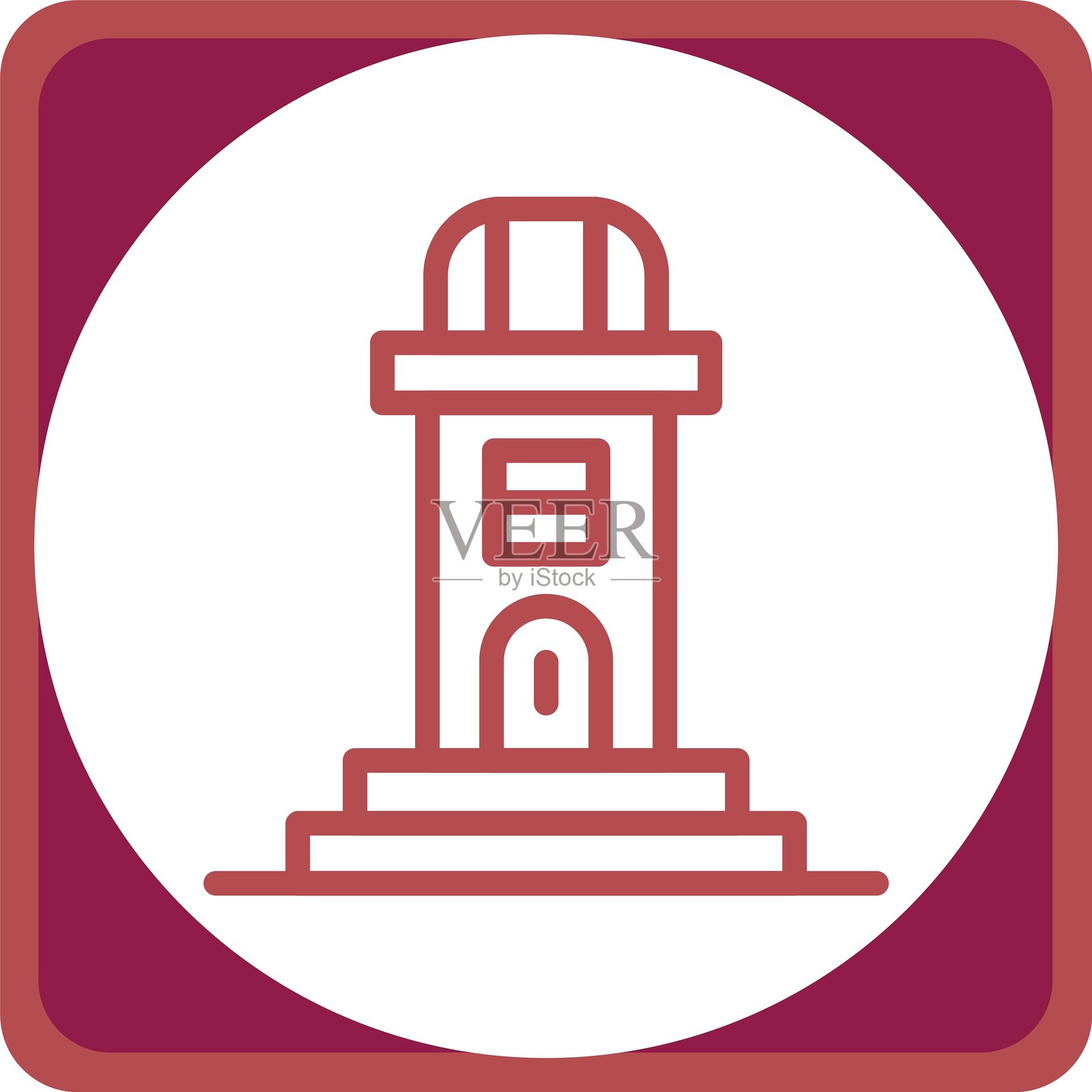 灯塔线圈角落插画图片素材