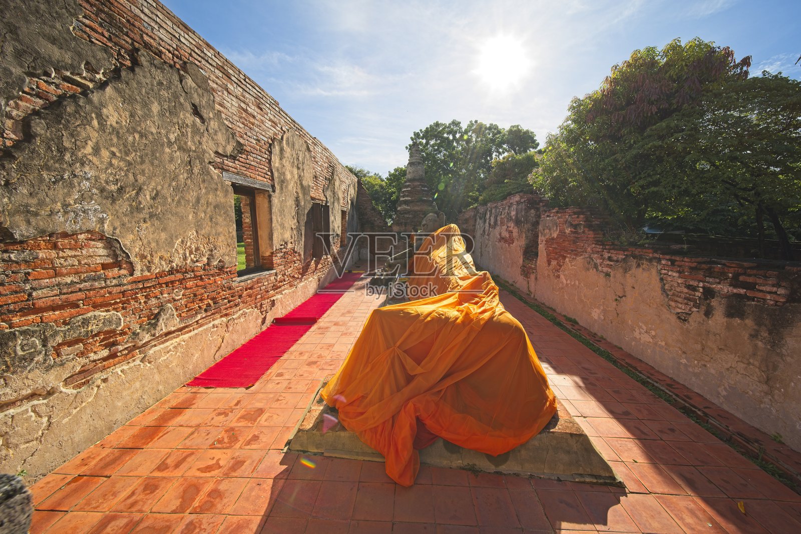 泰国大城府的普塔萨瓦寺照片摄影图片