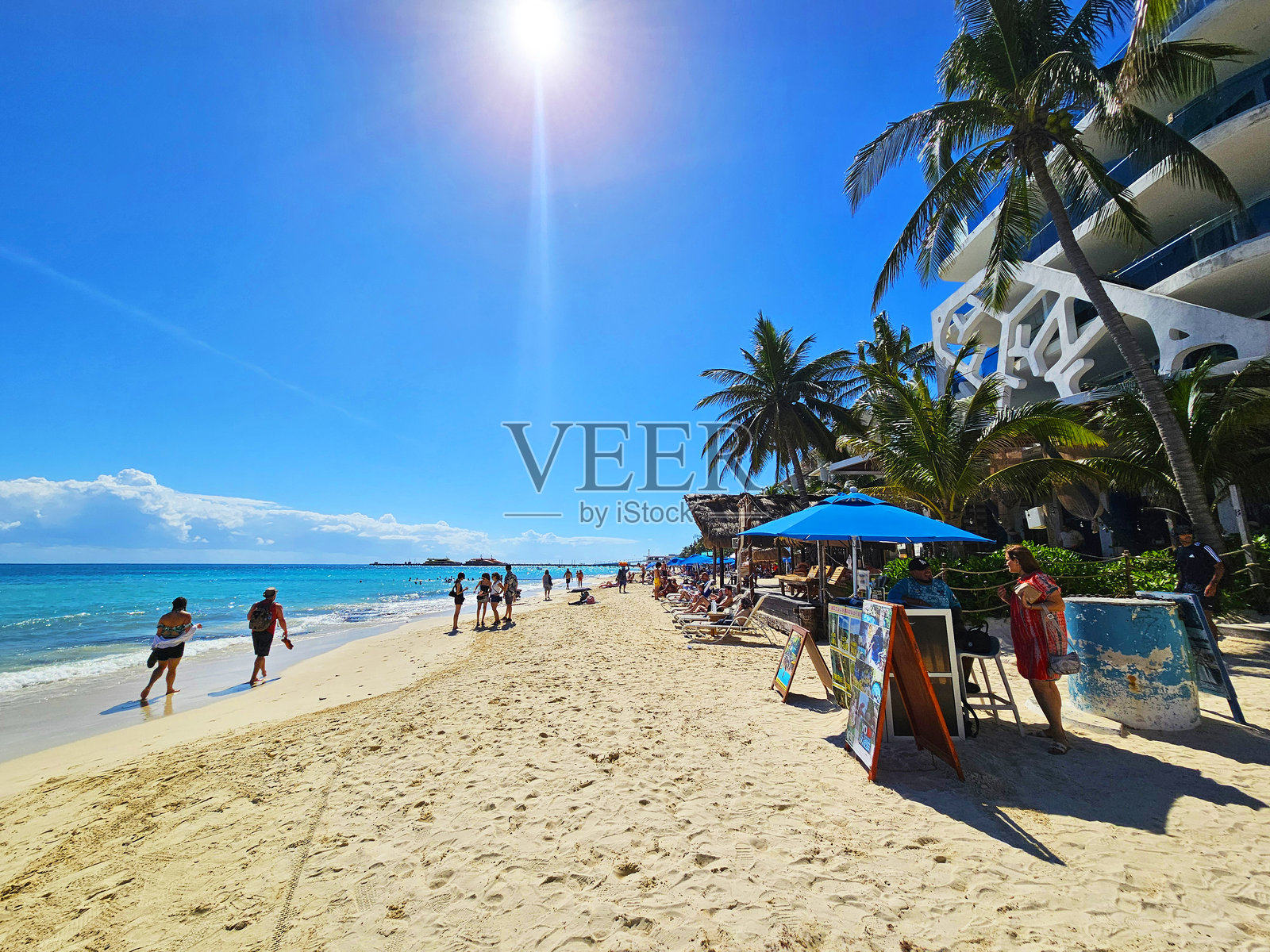 阳光与沙滩在卡门海滩照片摄影图片