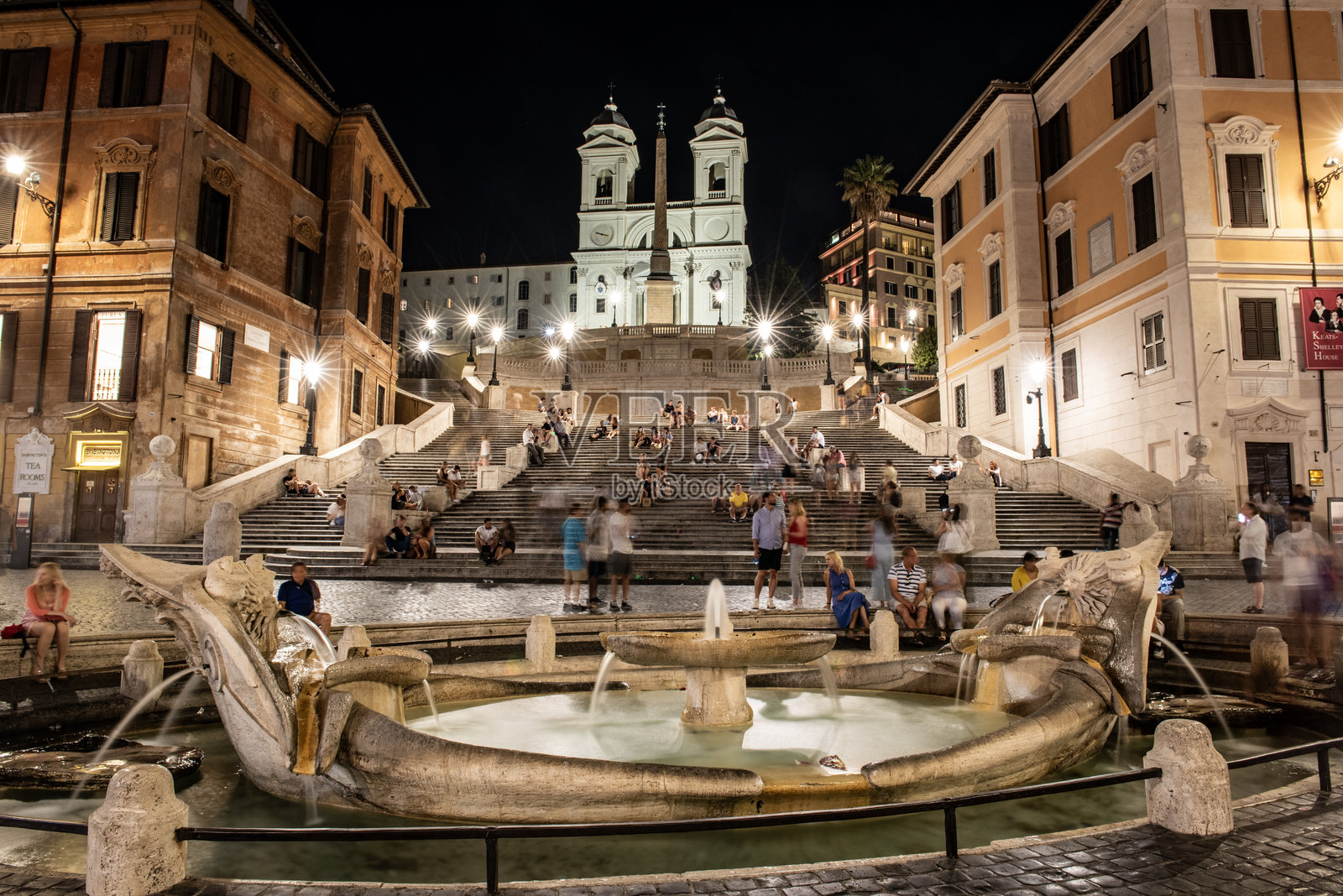 西班牙阶梯(特里尼塔·德伊·蒙提阶梯)位于西班牙广场,意大利罗马。照片摄影图片