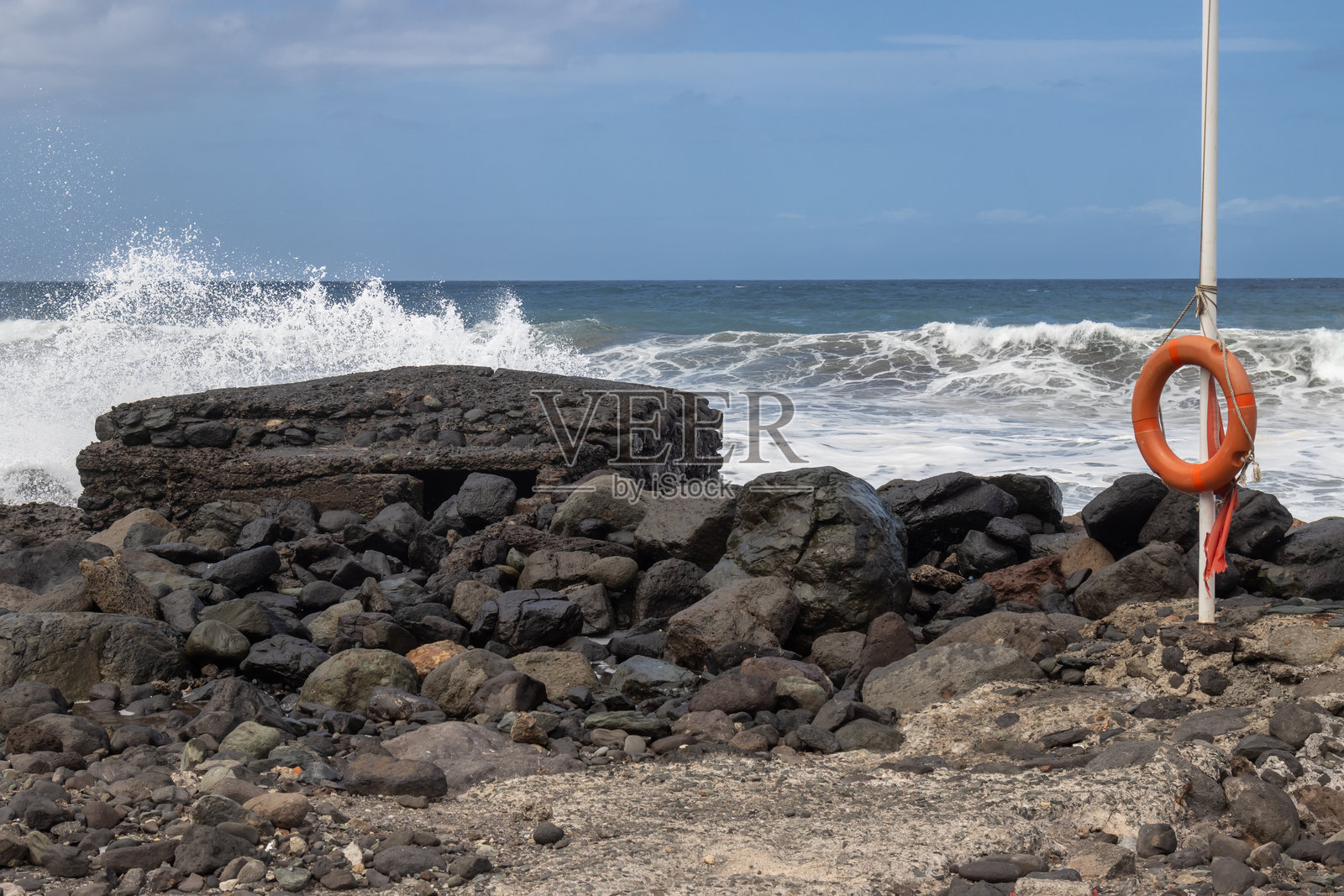 掩体与大西洋，古拉，格兰 Canaria照片摄影图片
